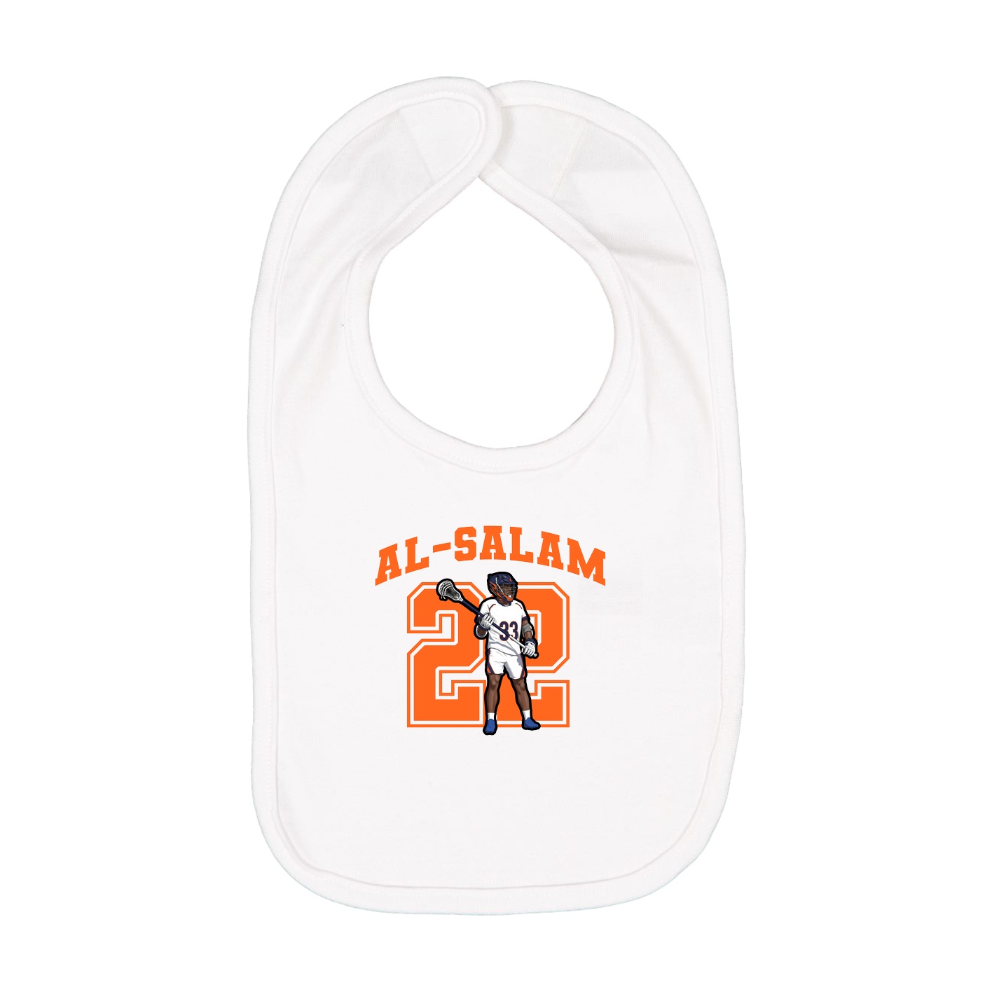 Infant Bib — Number in White