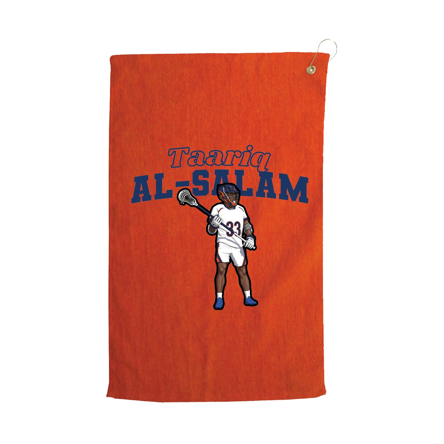 Golf Towel — Name Arch in Orange