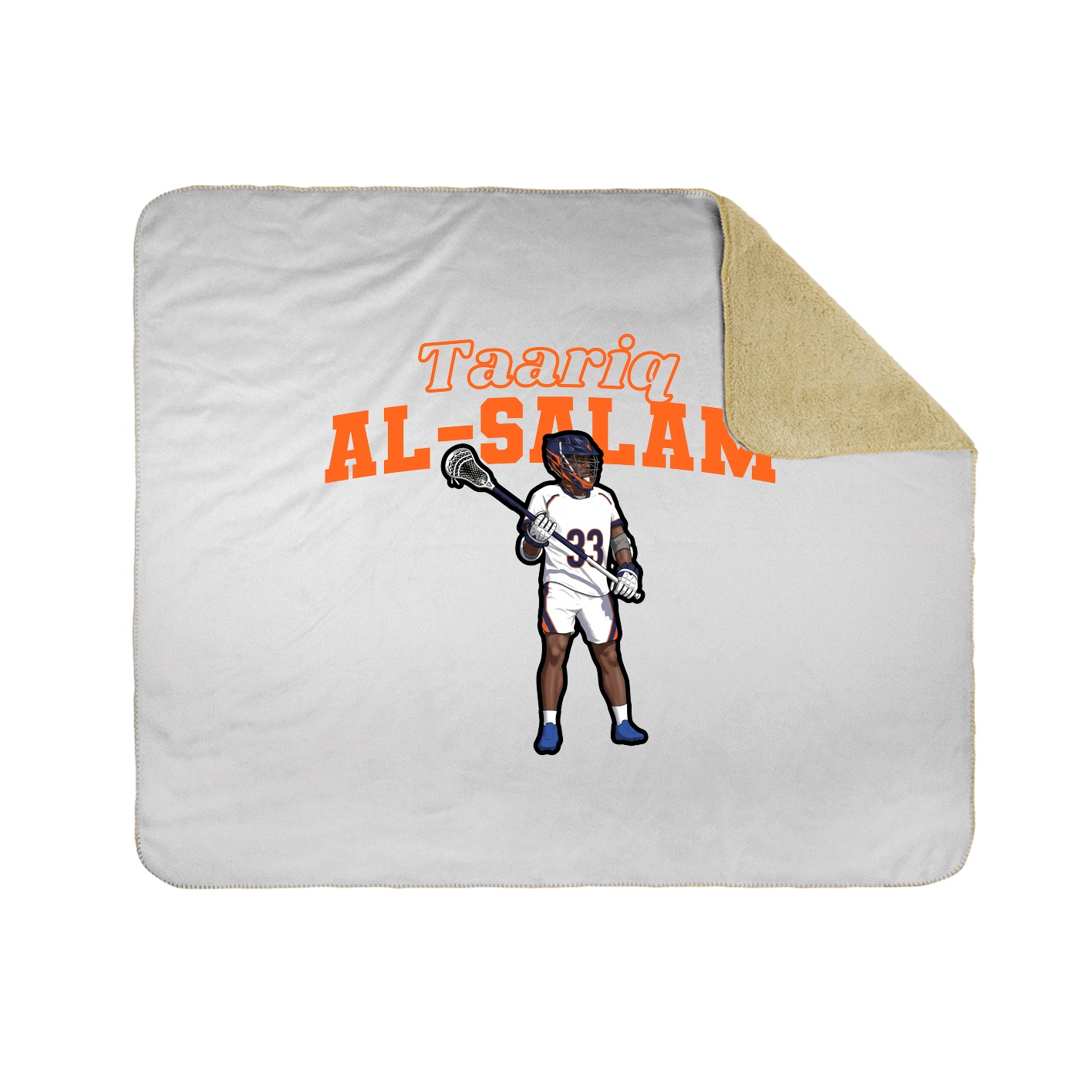 Throw Blanket — Name Arch in White