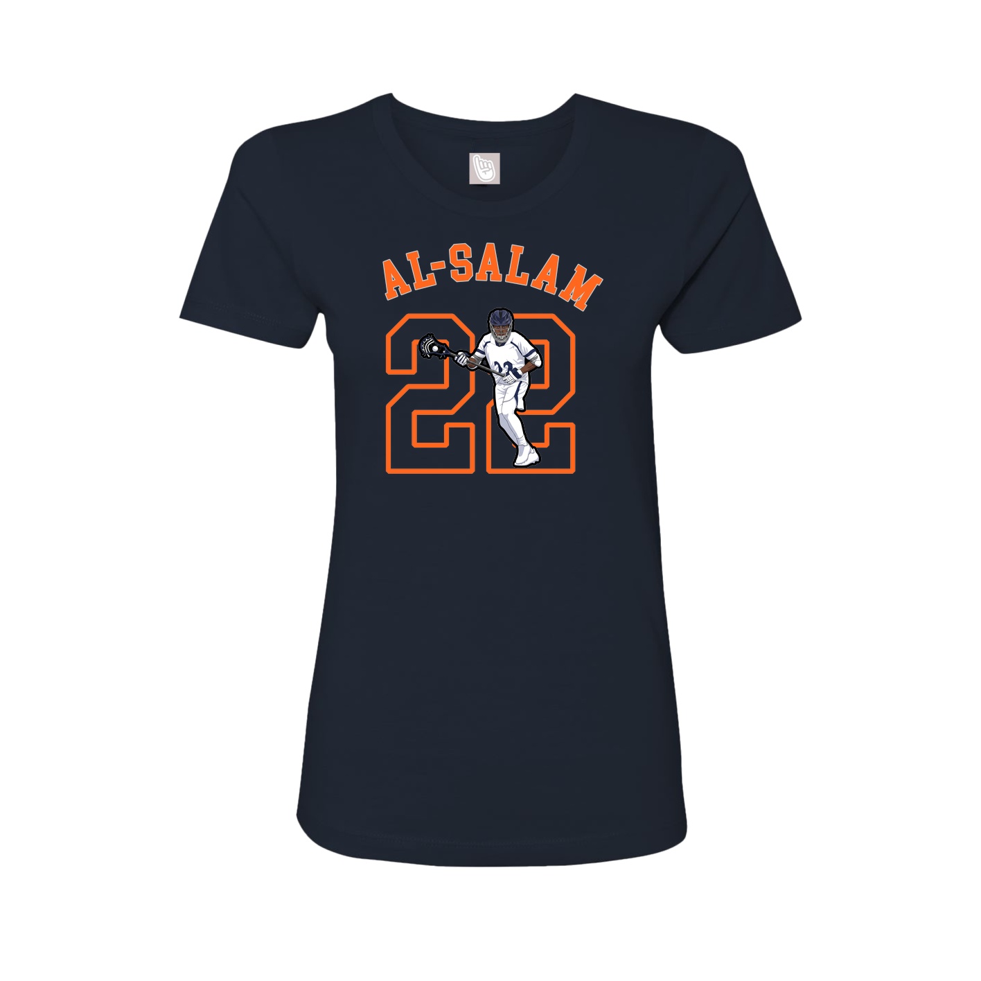 Fitted Women's Tee — Shirsey Arch in Navy