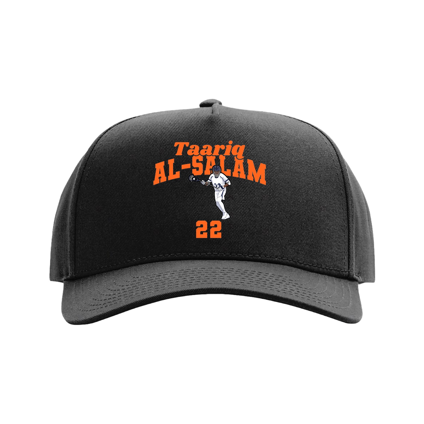 Full Fabric Five-Panel Champ Cap — Signature Arch in Black