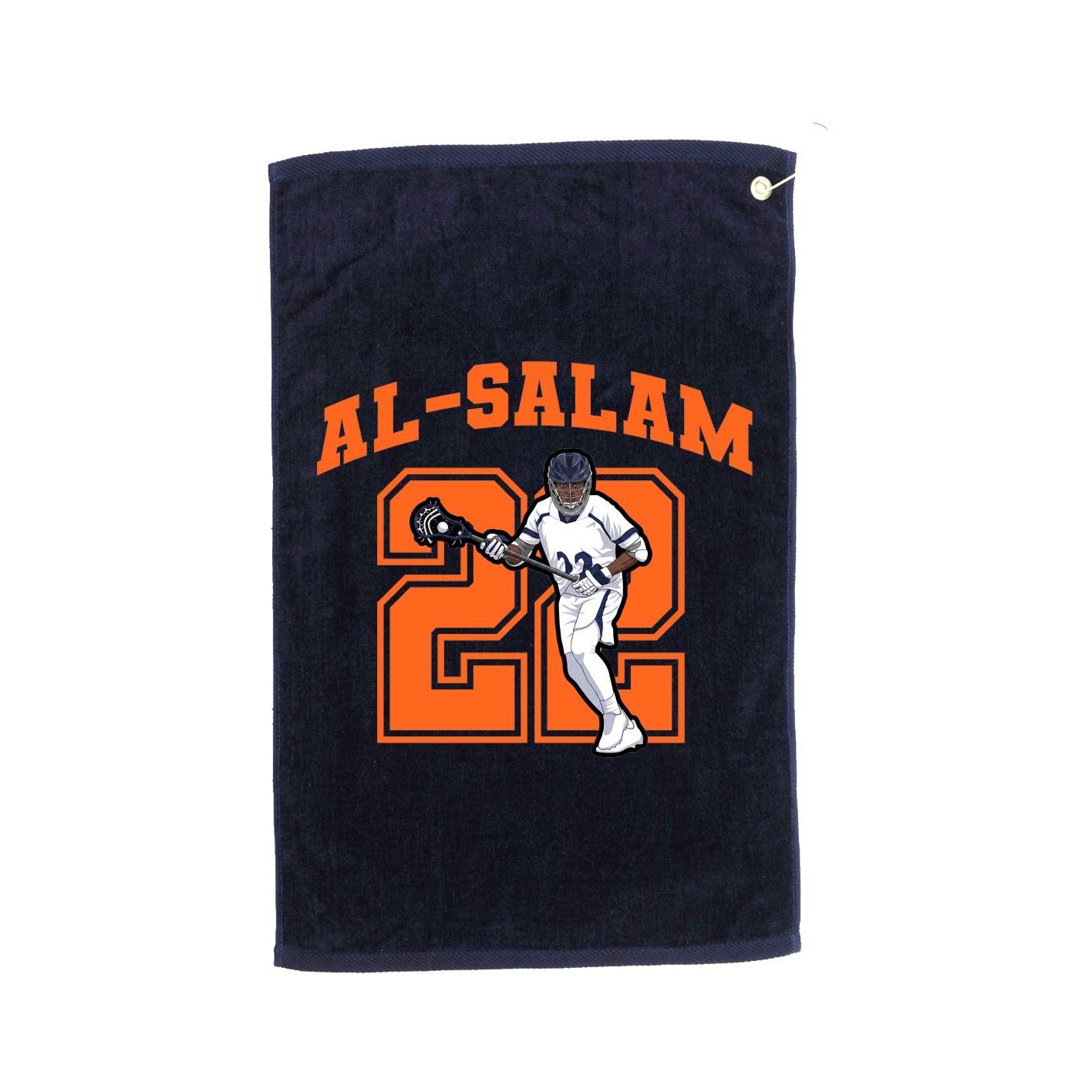 Golf Towel — Number in Navy