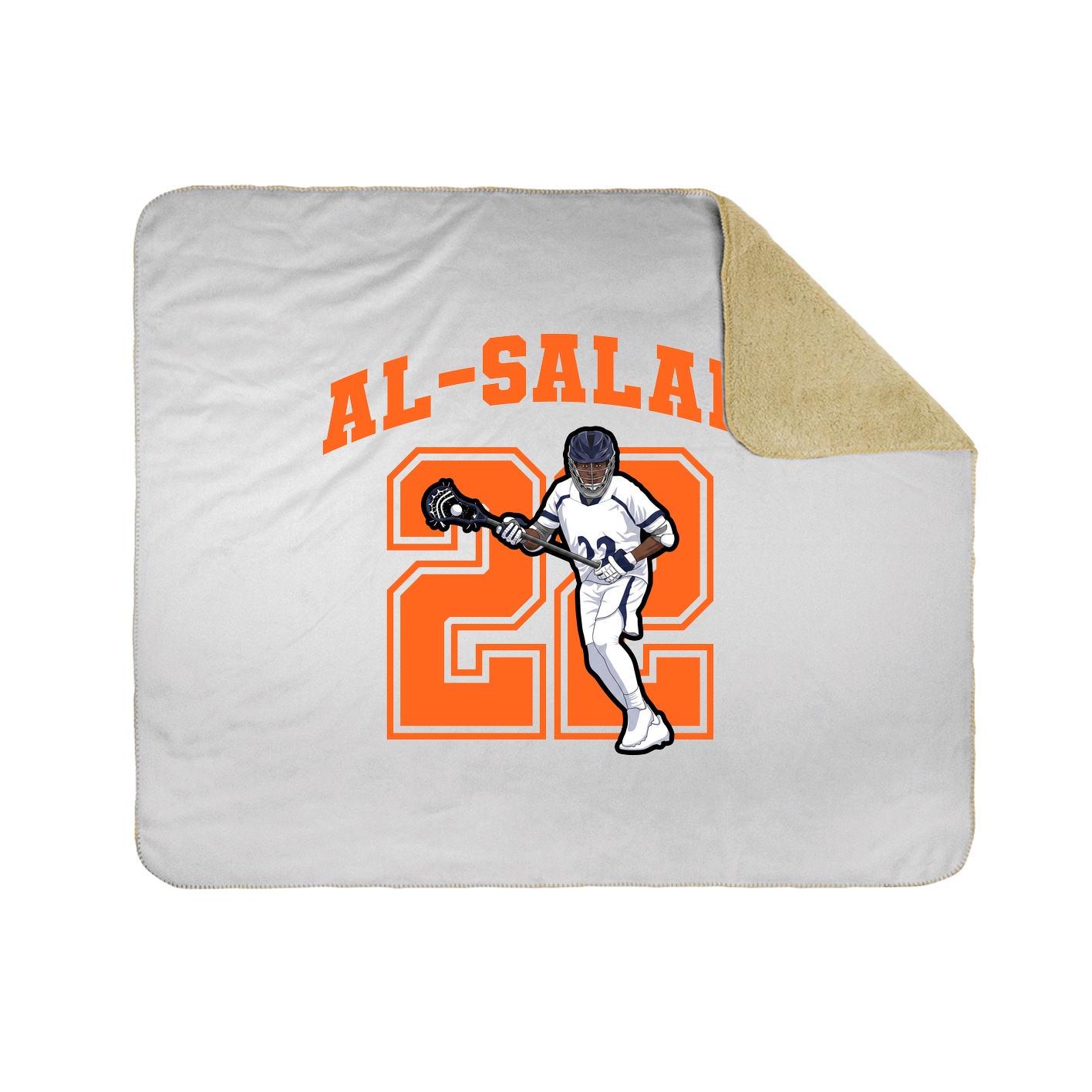 Throw Blanket — Number in White