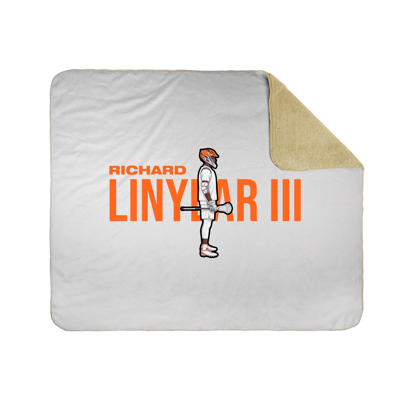 Throw Blanket — Player Name in White