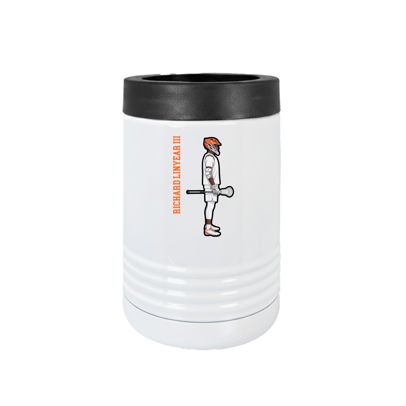 Beverage Holder — Name Vertical in White