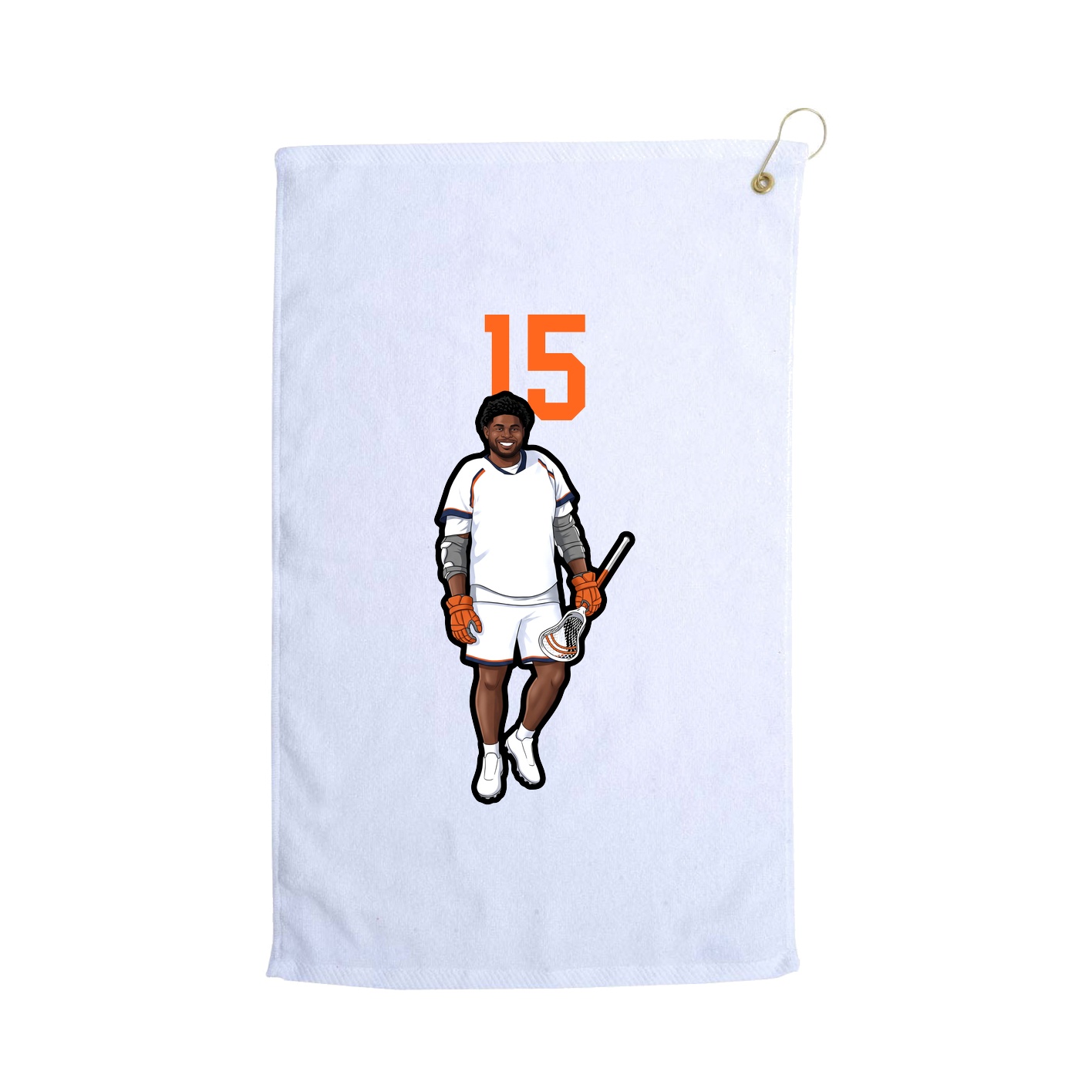 Golf Towel — Number Top in White