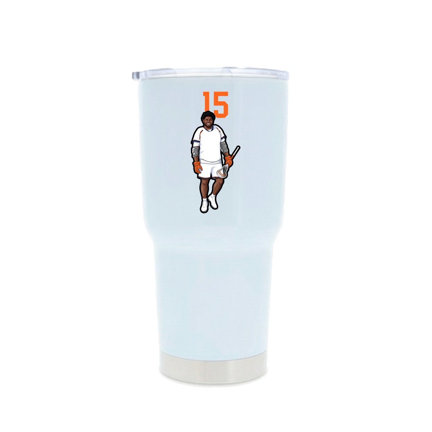 30oz Stainless Steel Tumbler — Number Top in White