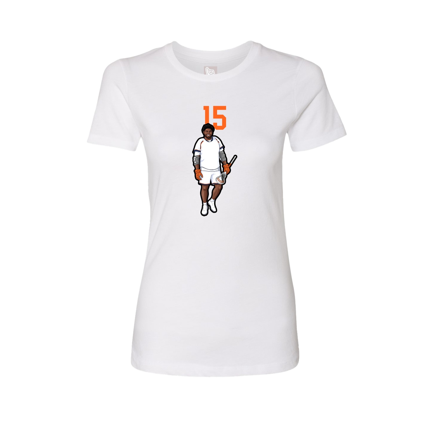 Fitted Women's Tee — Number Top in White