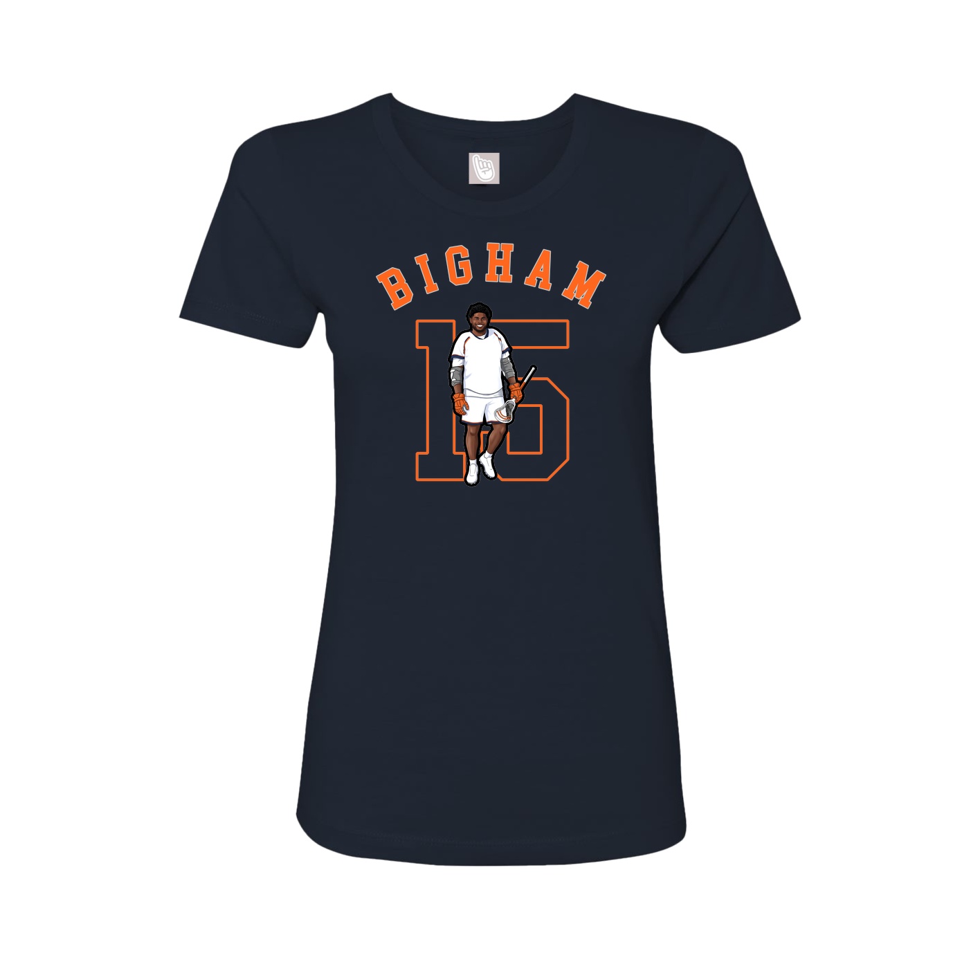 Fitted Women's Tee — Shirsey Arch in Navy