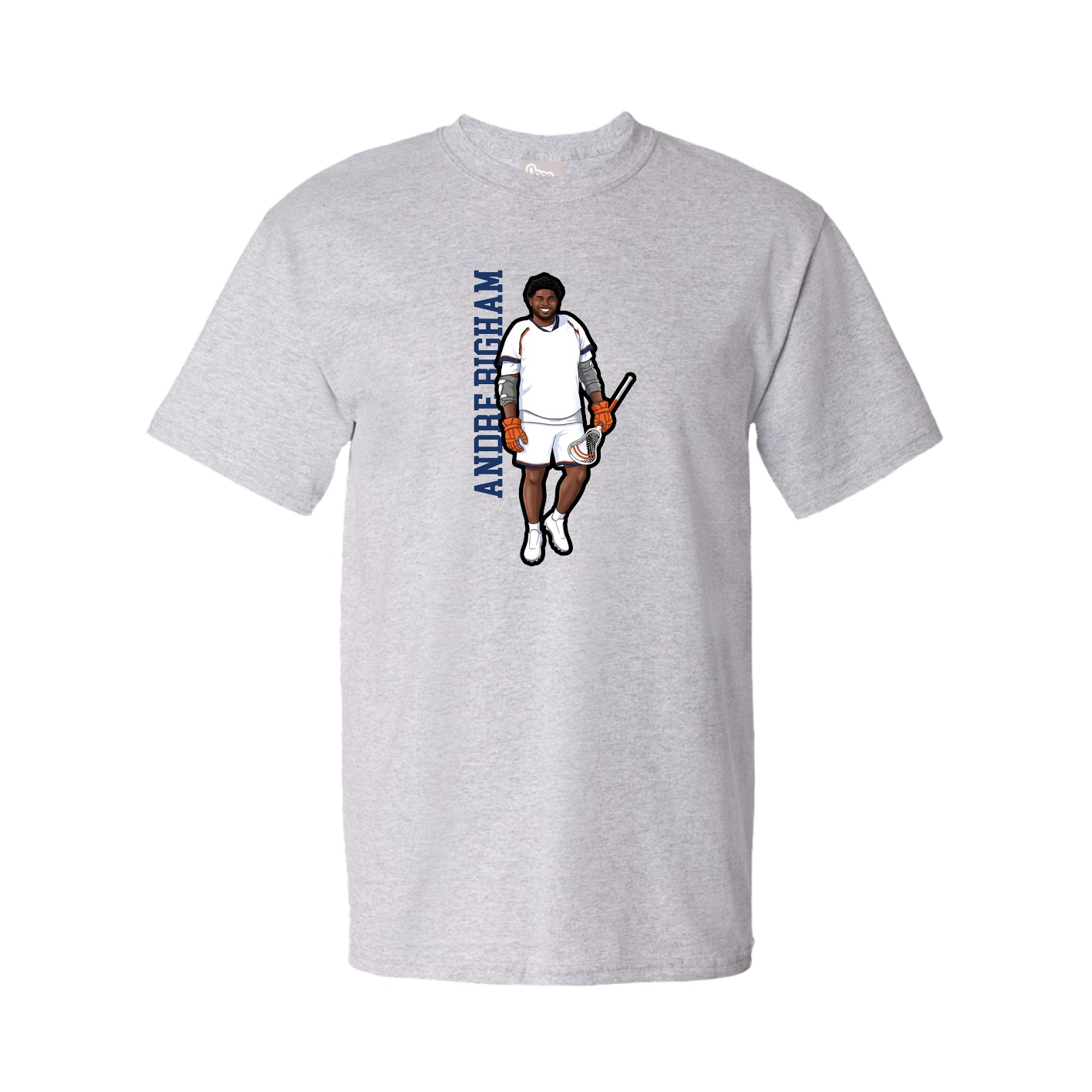 Tee — Name Vertical in Grey