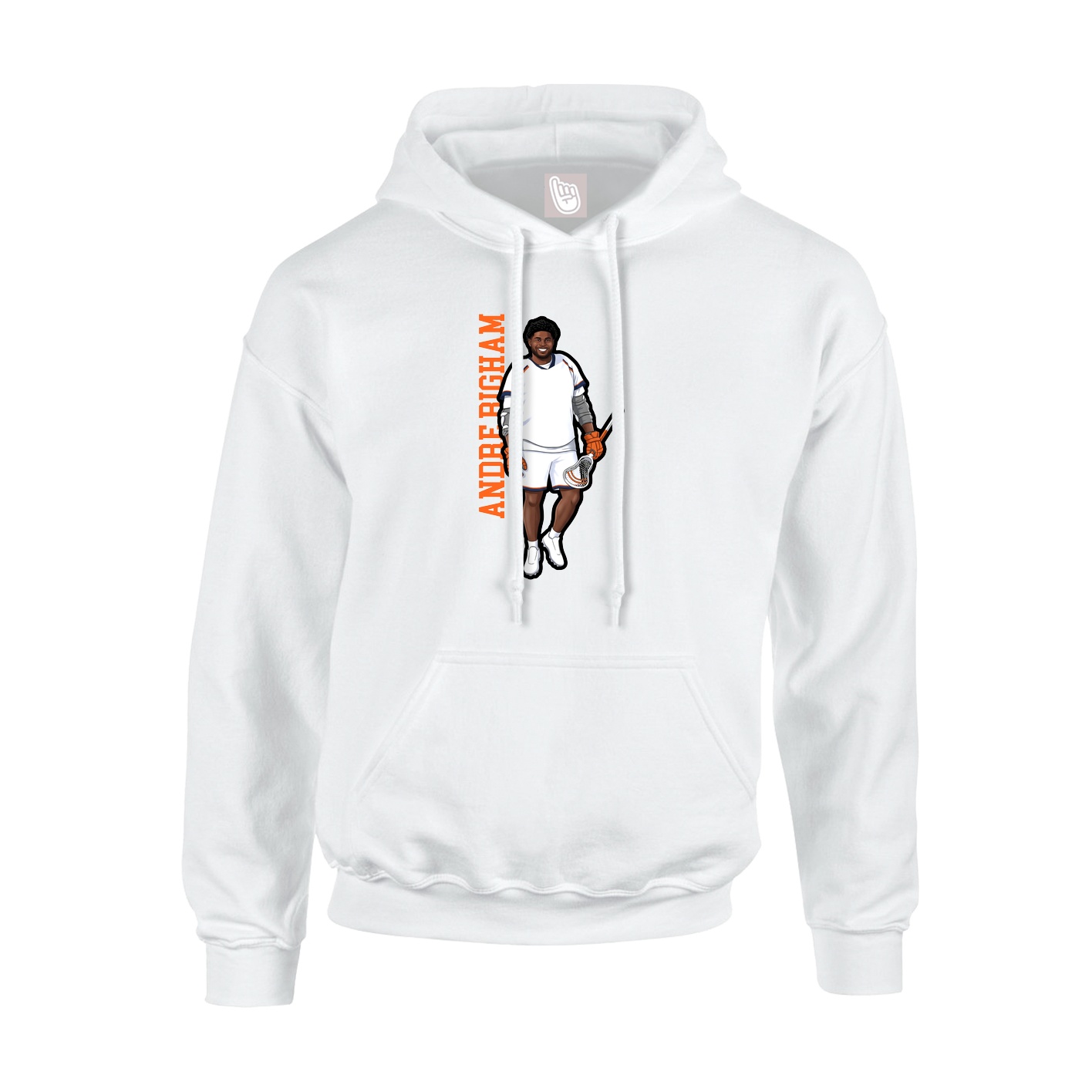Hoodie — Name Vertical in White