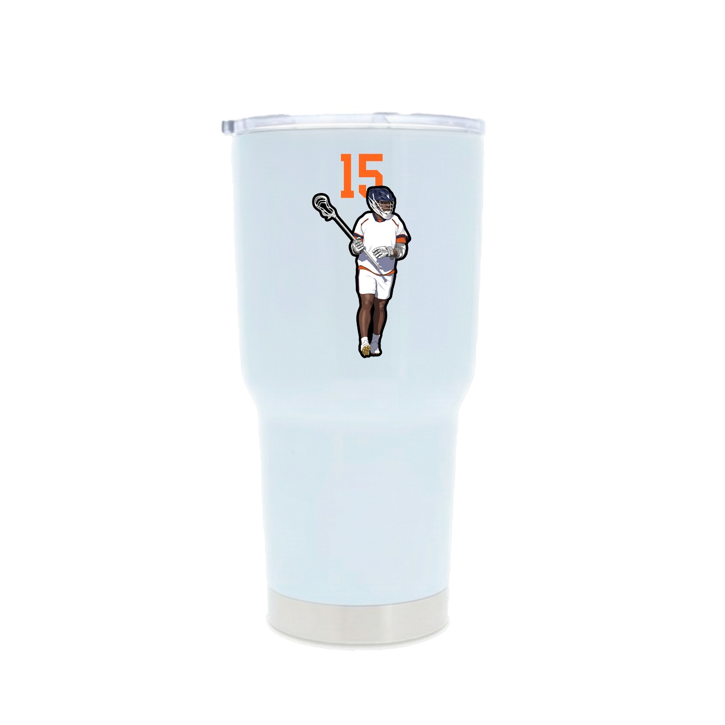 30oz Stainless Steel Tumbler — Number Top in White