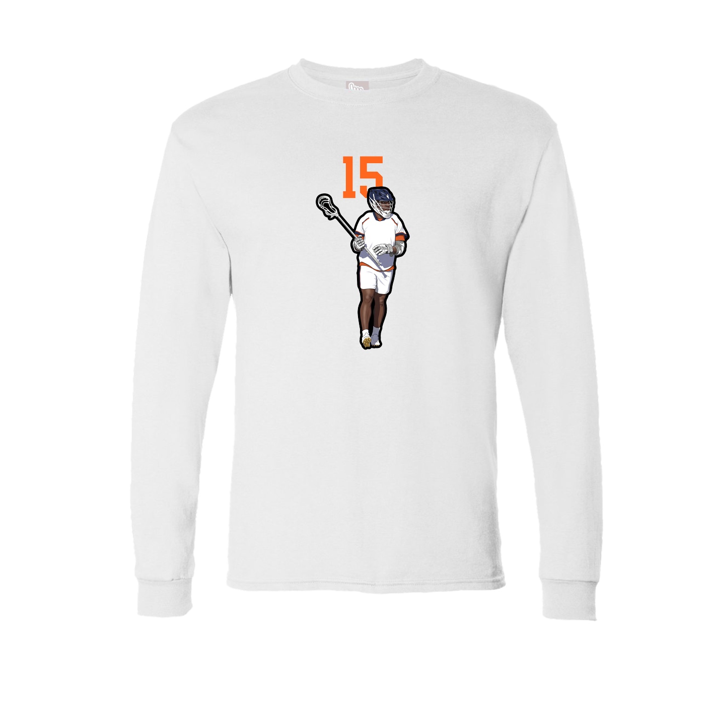 Long Sleeve Tee — Number Top in White