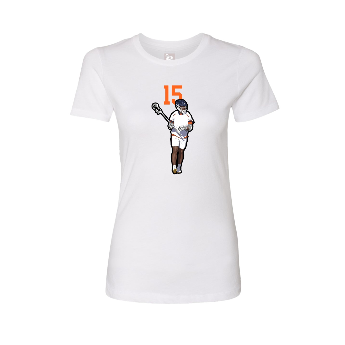 Fitted Women's Tee — Number Top in White