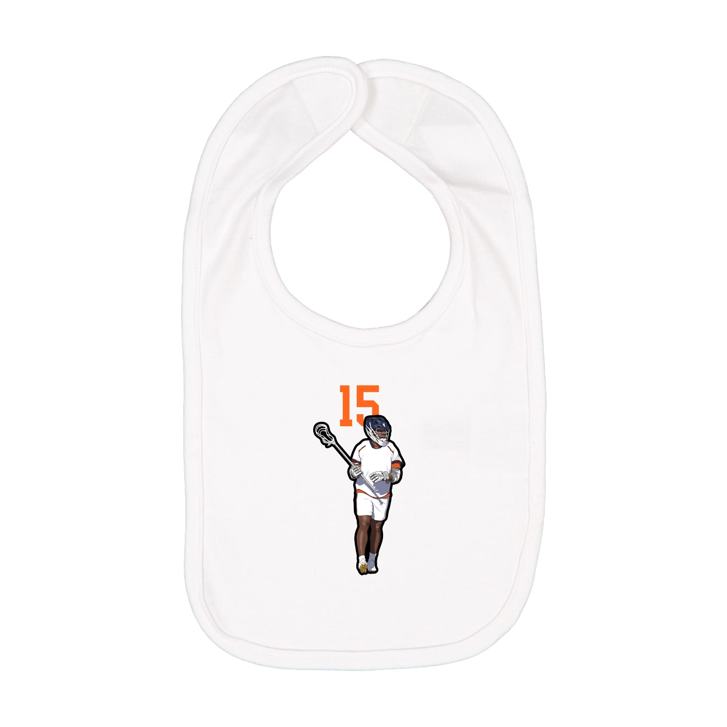 Infant Bib — Number Top in White