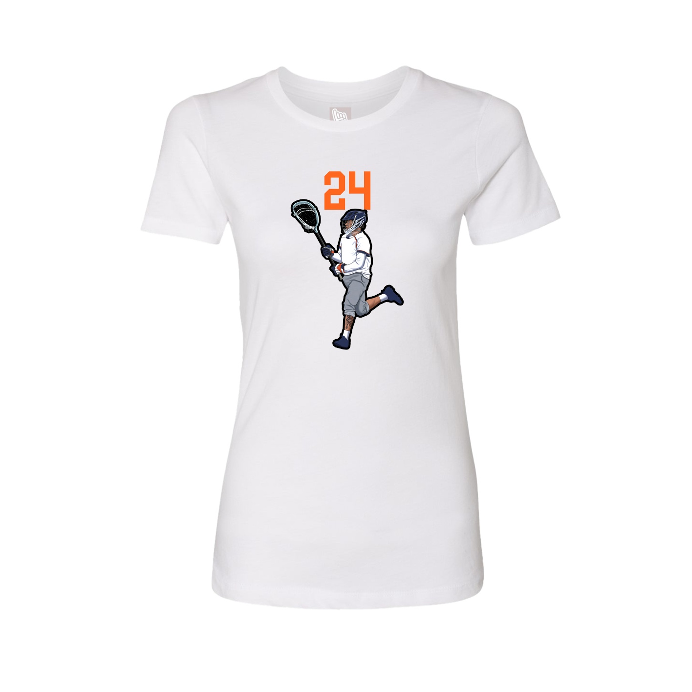 Fitted Women's Tee — Number Top in White