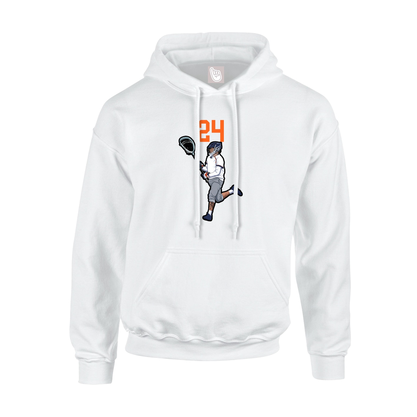 Hoodie — Number Top in White