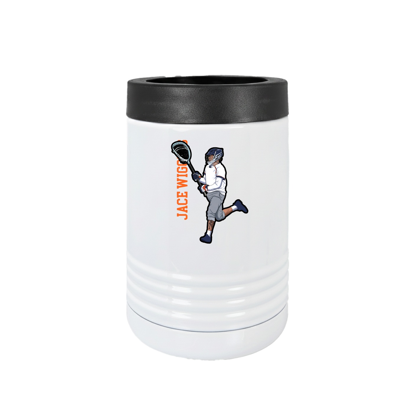 Beverage Holder — Name Vertical in White