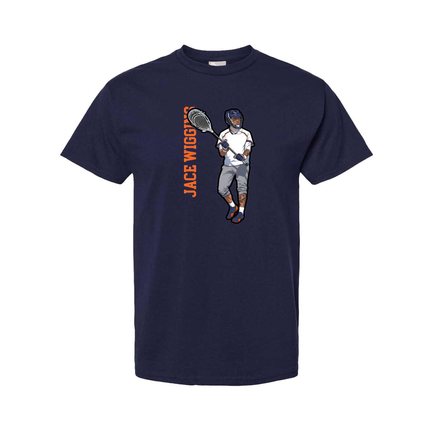Youth Tee — Name Vertical in Navy