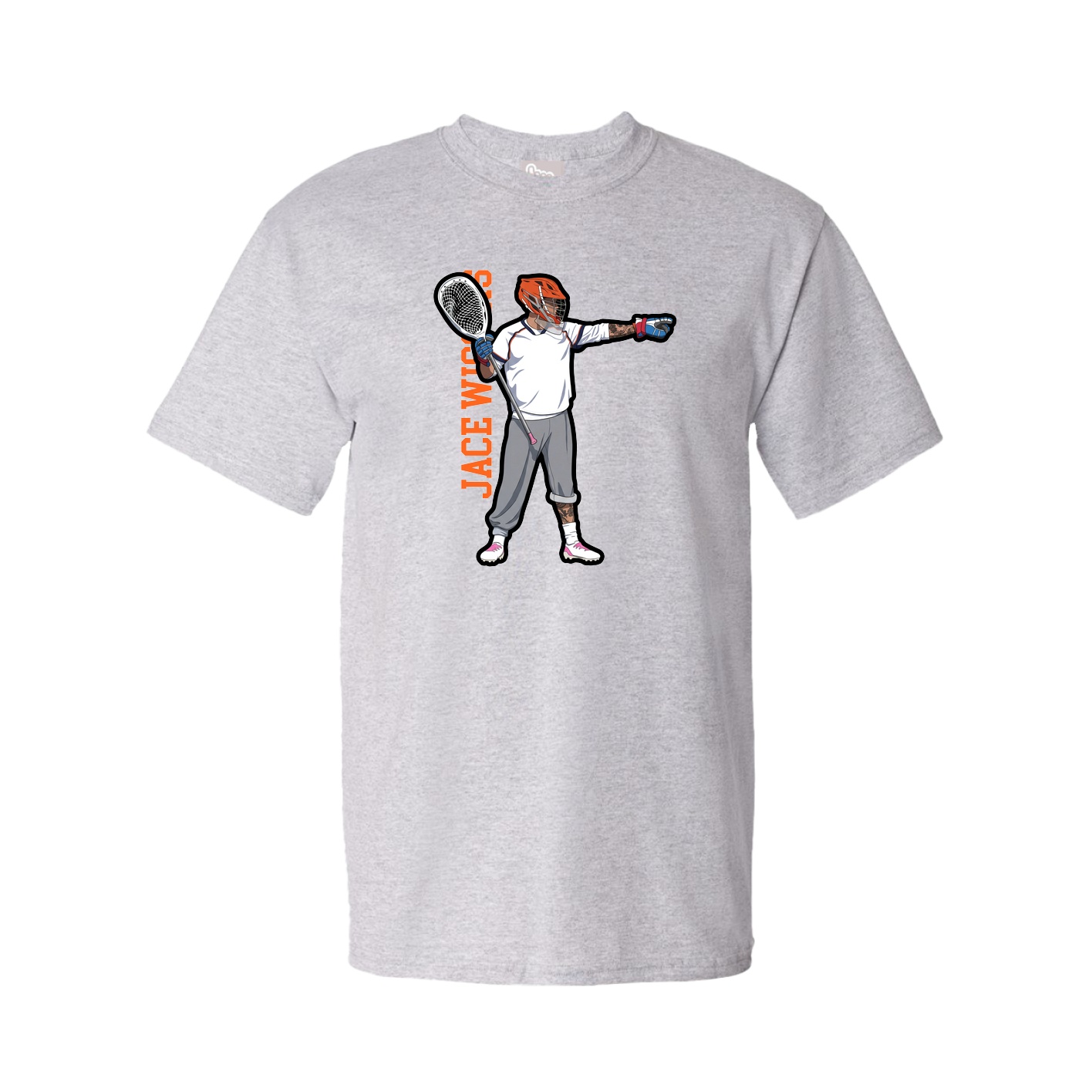 Youth Tee — Name Vertical in Grey