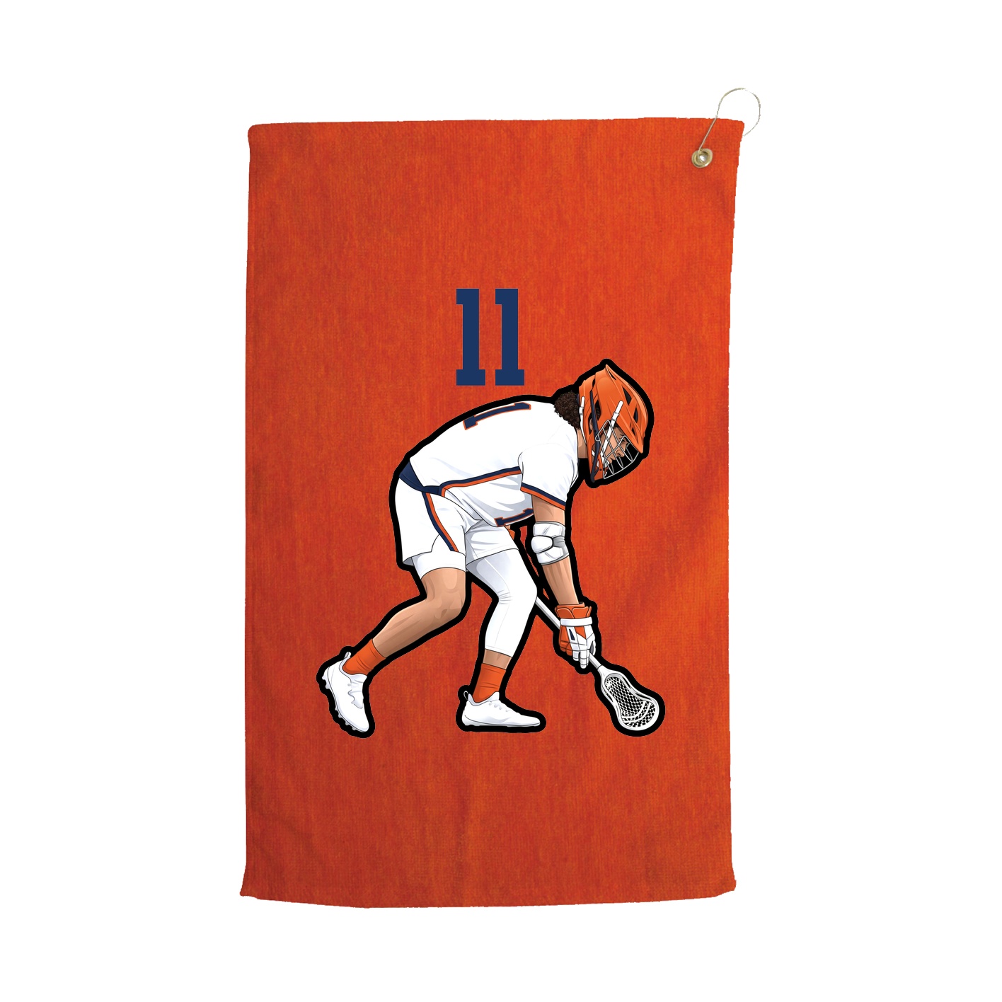 Golf Towel — Number Top in Orange