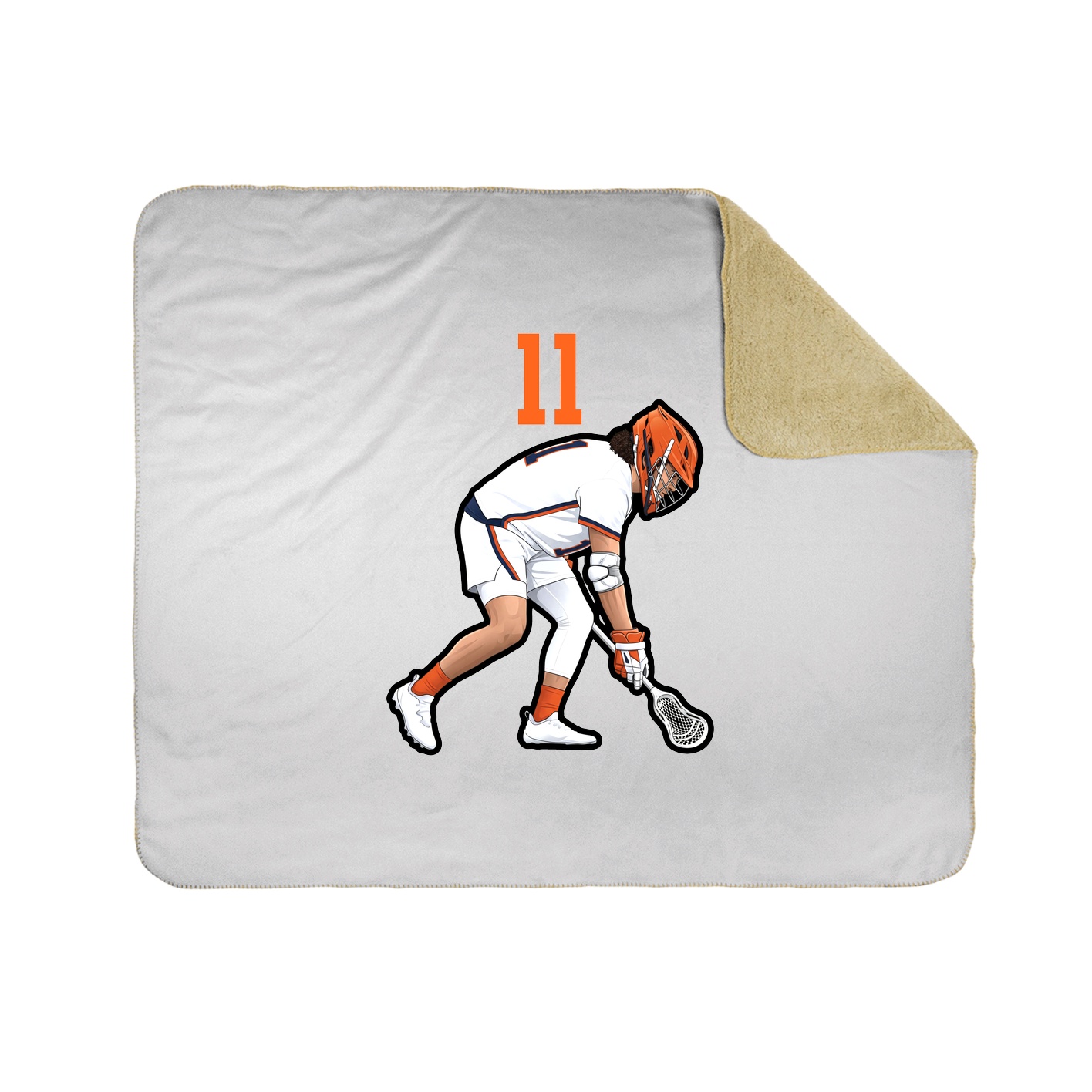 Throw Blanket — Number Top in White