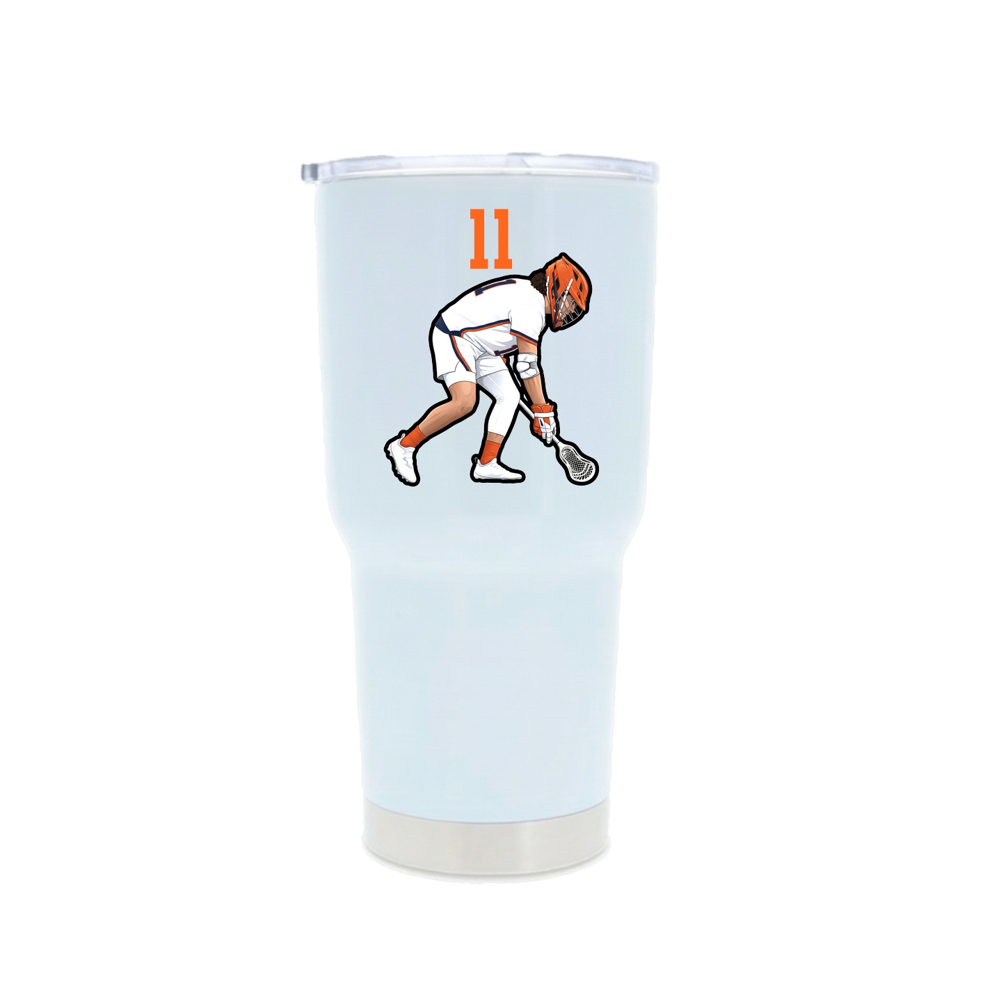 30oz Stainless Steel Tumbler — Number Top in White