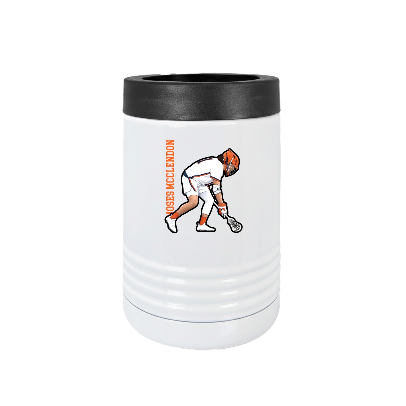 Beverage Holder — Name Vertical in White