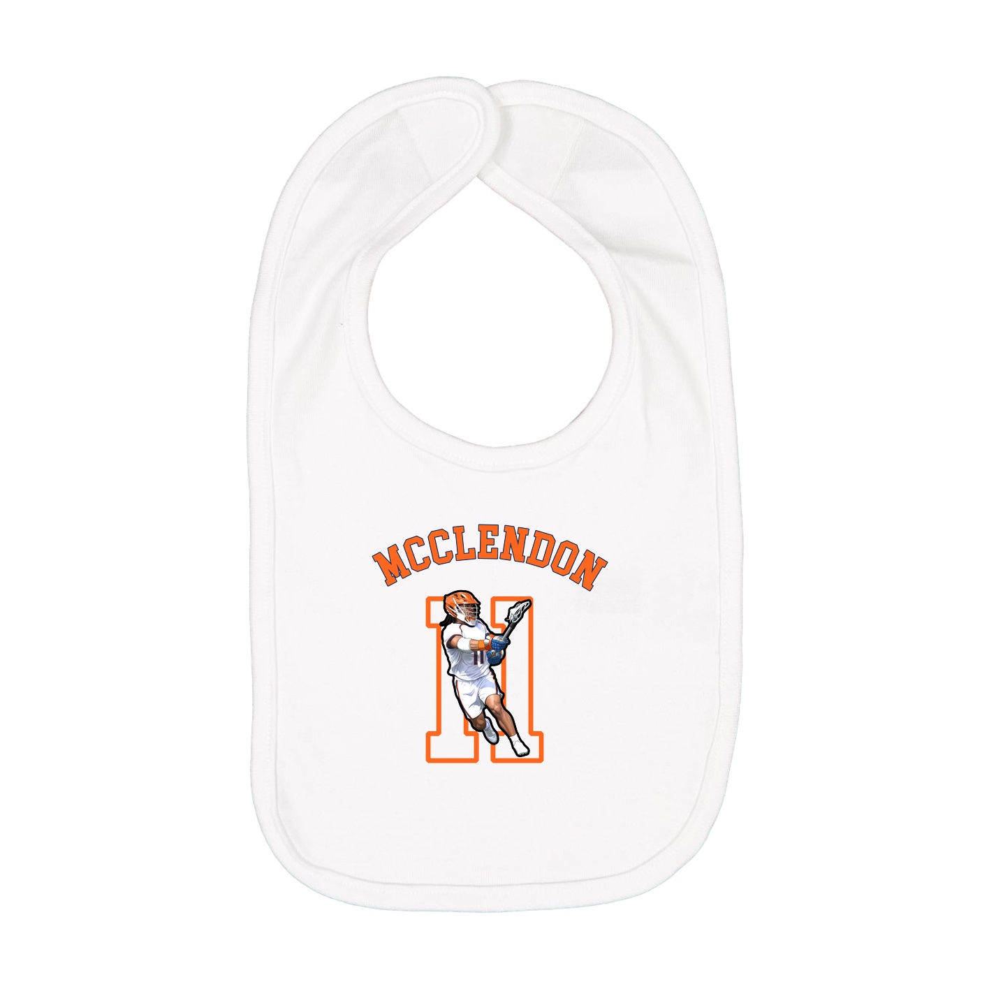 Infant Bib — Shirsey Arch in White