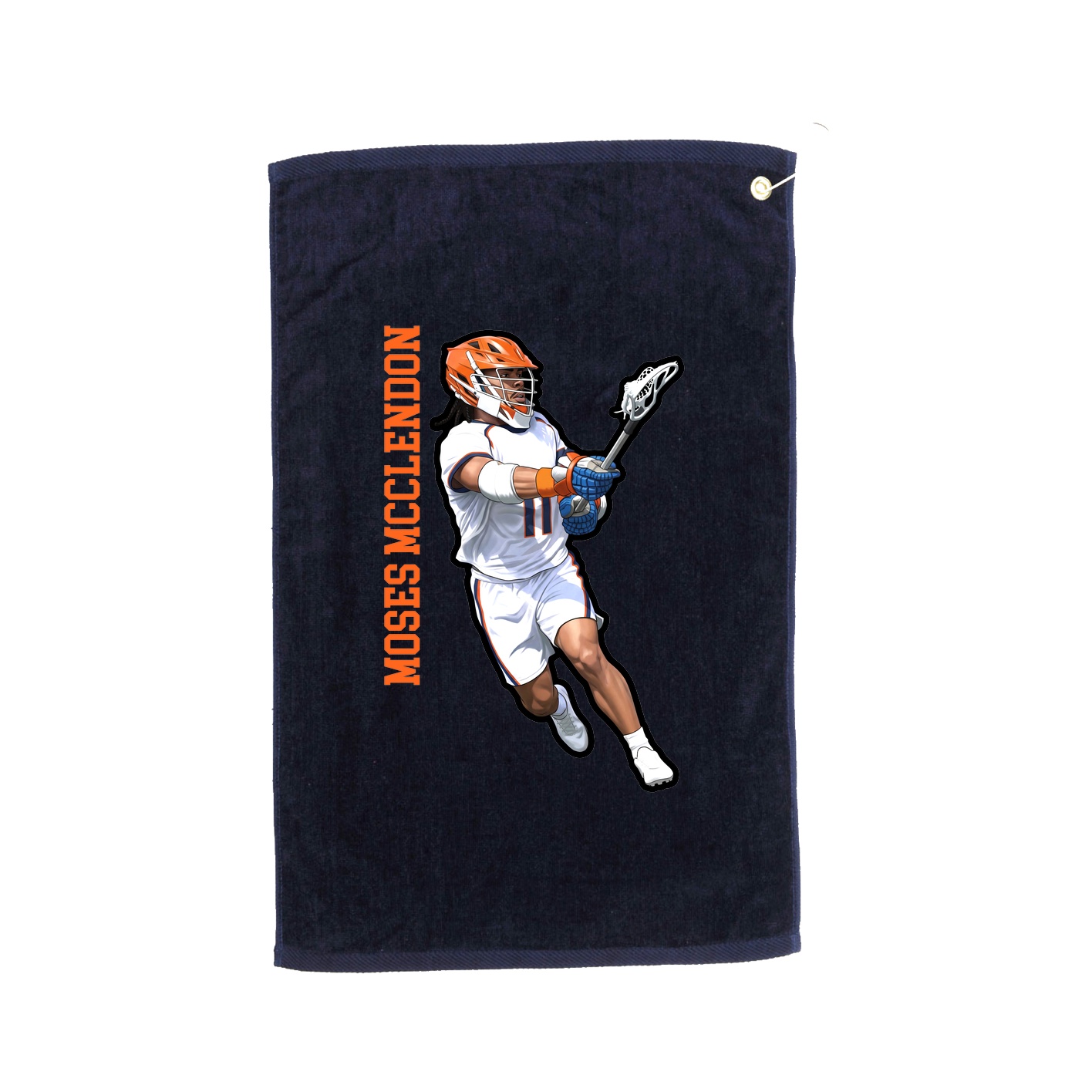 Golf Towel — Name Vertical in Navy