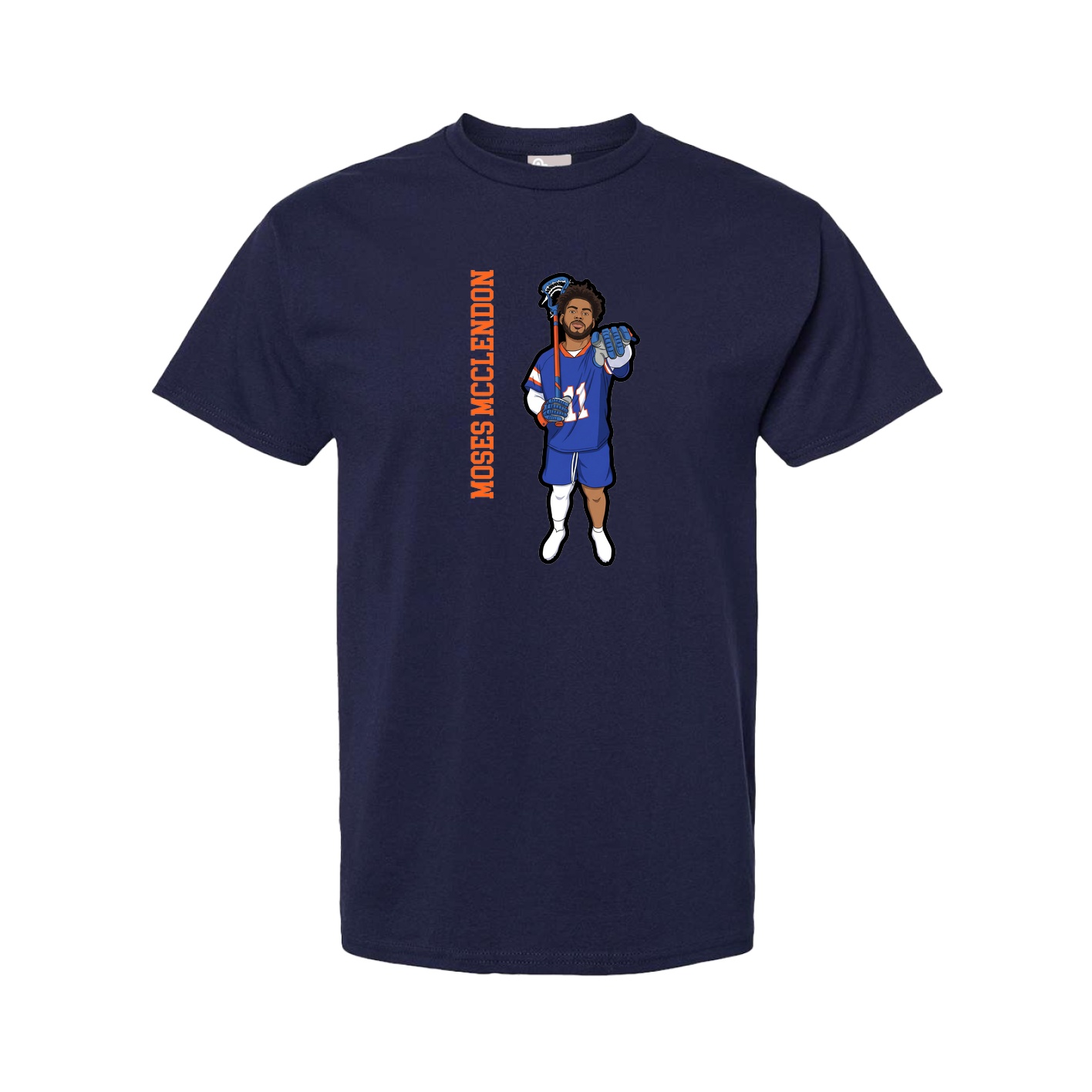 Youth Tee — Name Vertical in Navy