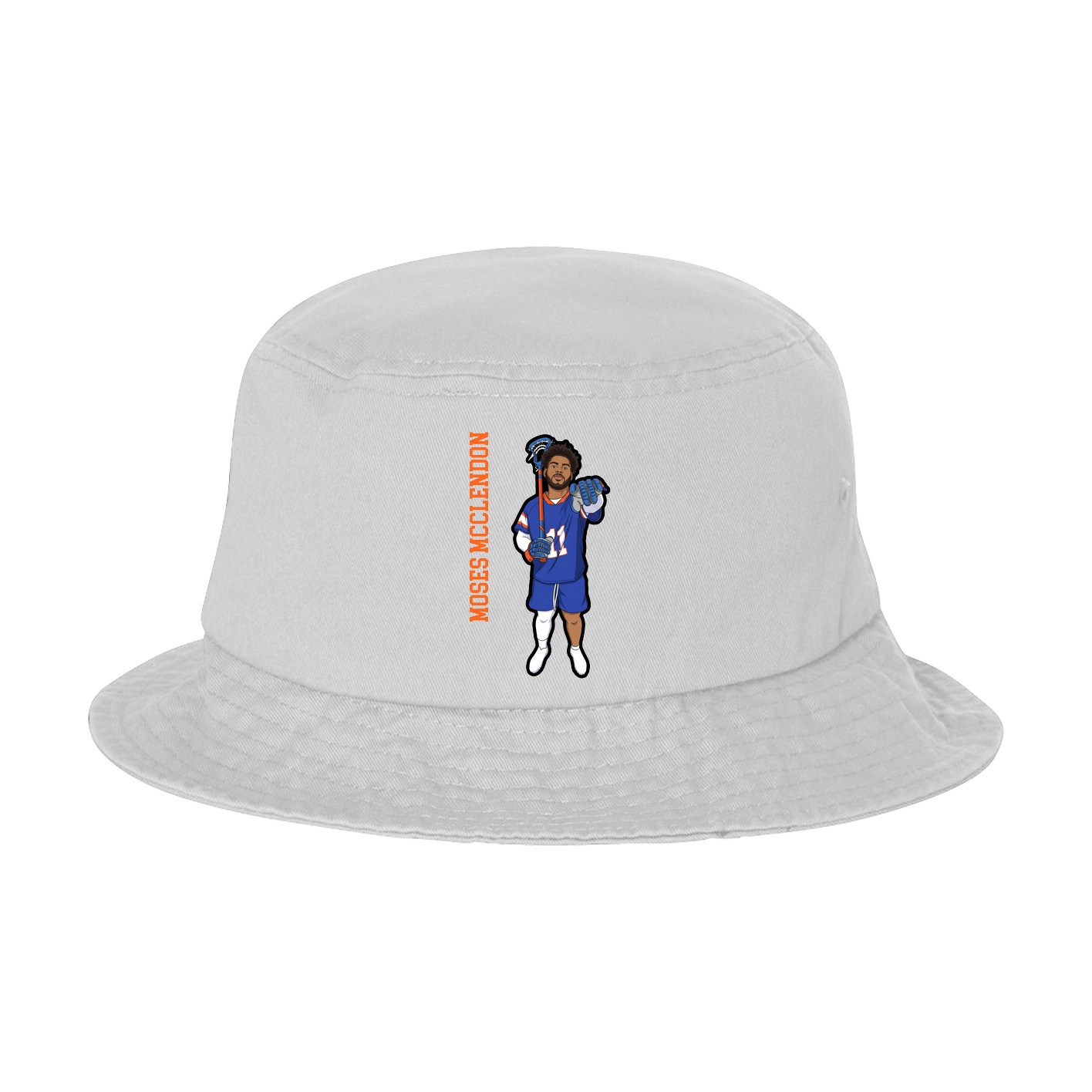 Bucket Cap — Name Vertical in White