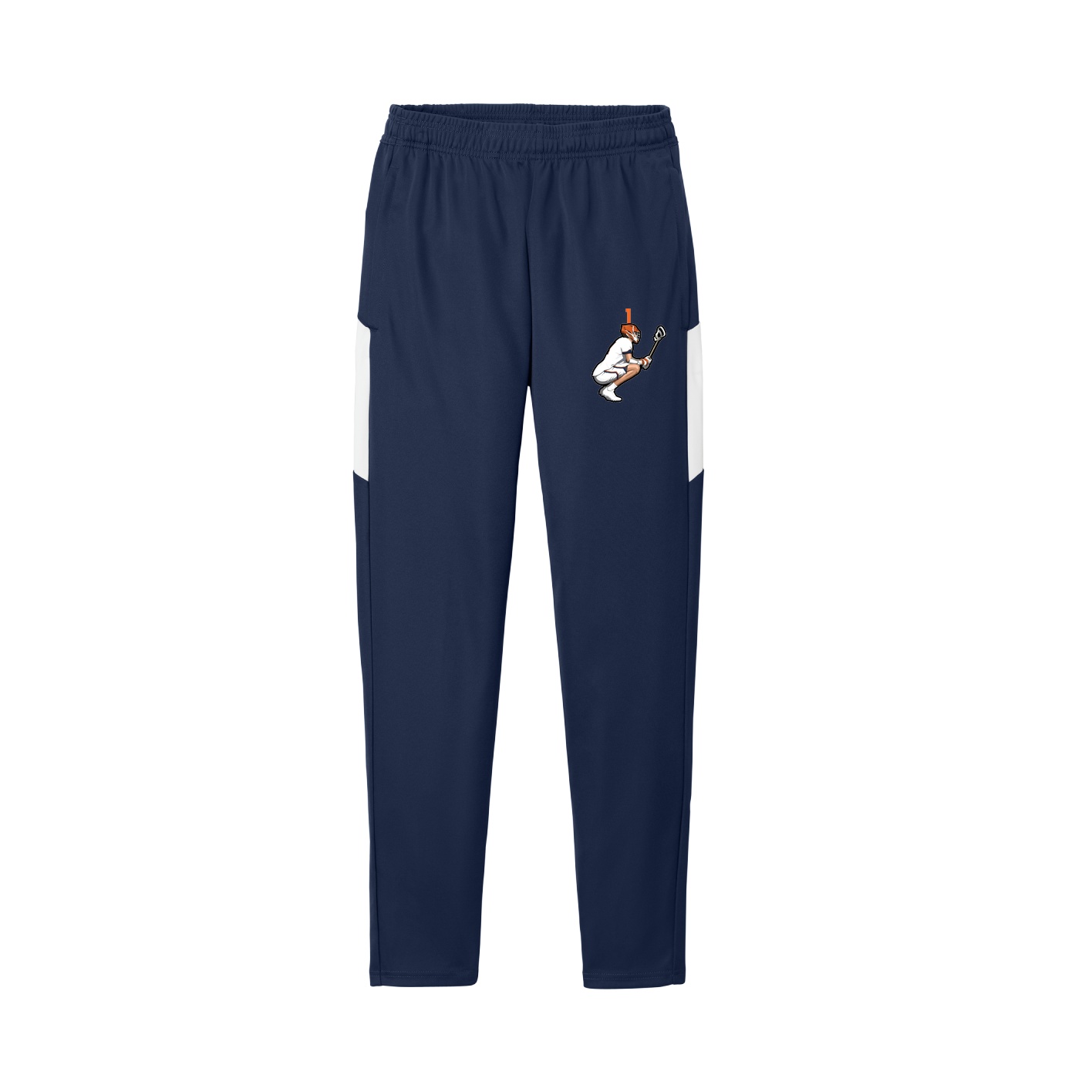 Team Travel Pant — Number Top in Navy/White