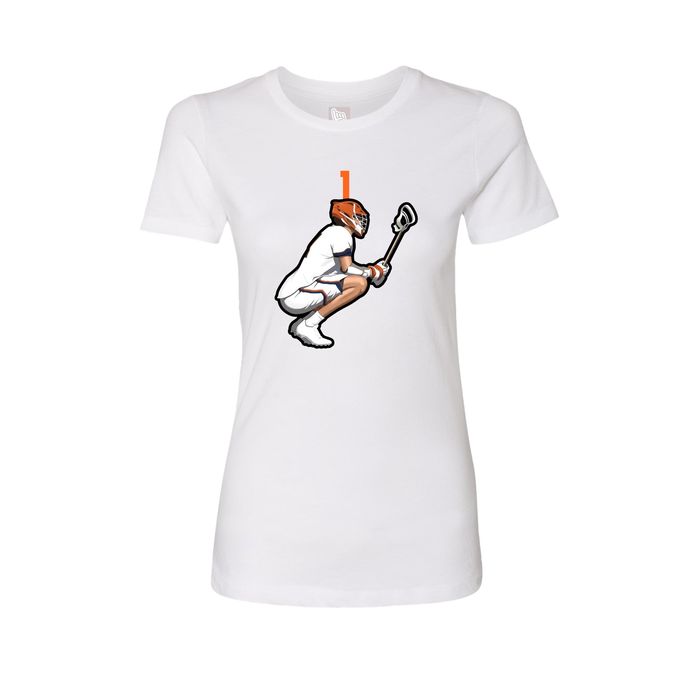 Fitted Women's Tee — Number Top in White
