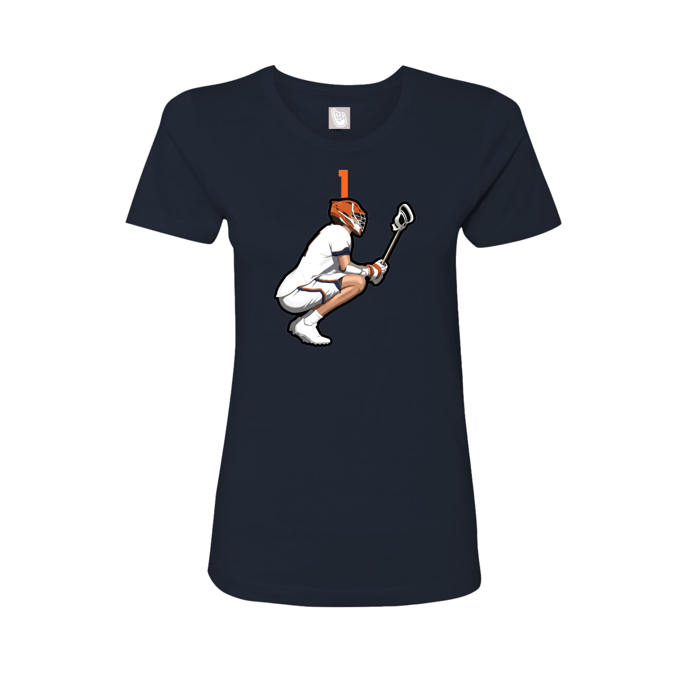 Womens Tee — Number Top in Navy