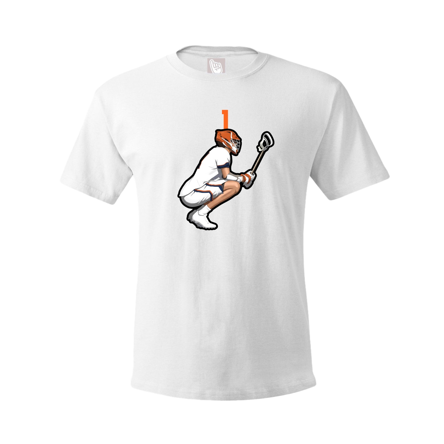 Youth Tee — Number Top in White