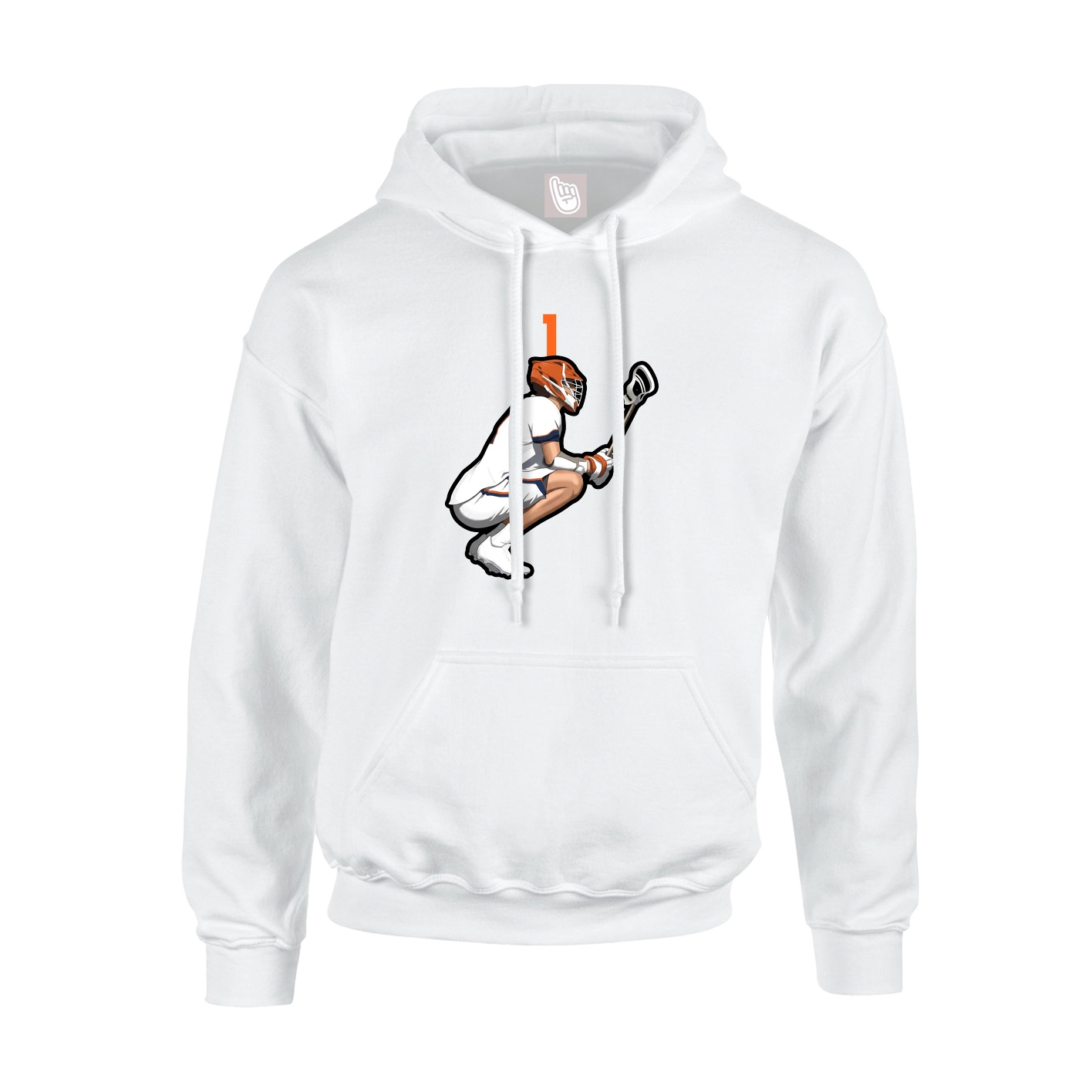 Youth Hoodie — Number Top in White
