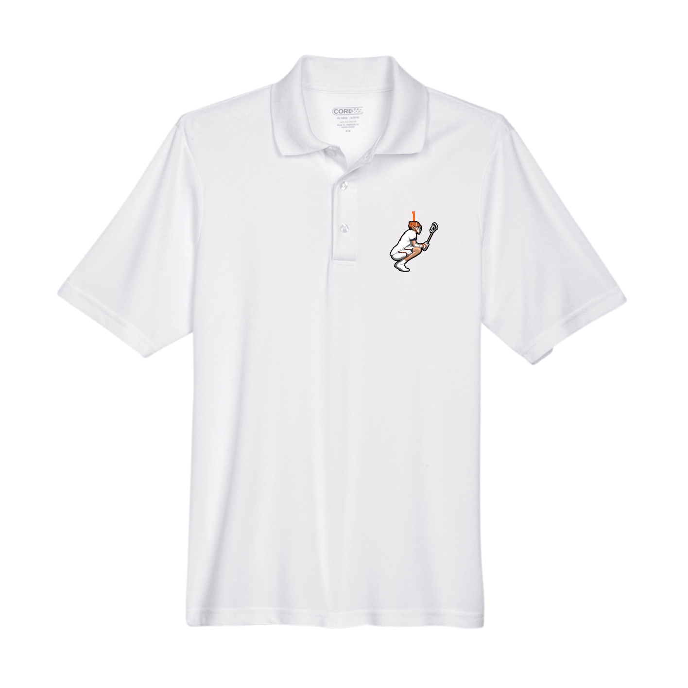 Performance Polo — Number Top in White