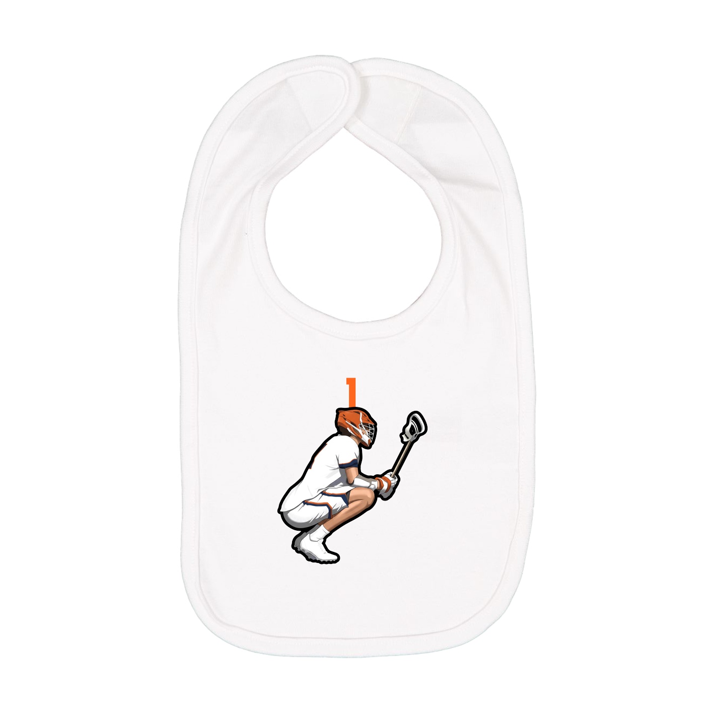 Infant Bib — Number Top in White