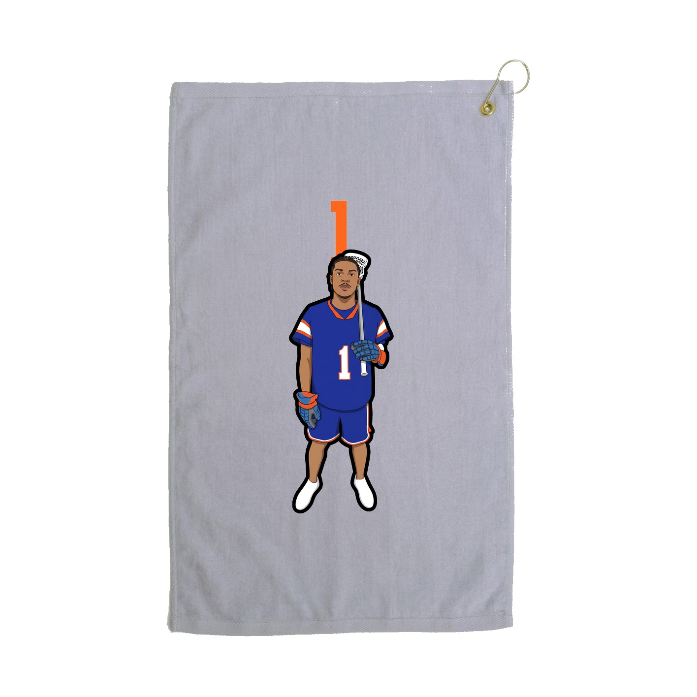 Golf Towel — Number Top in Grey