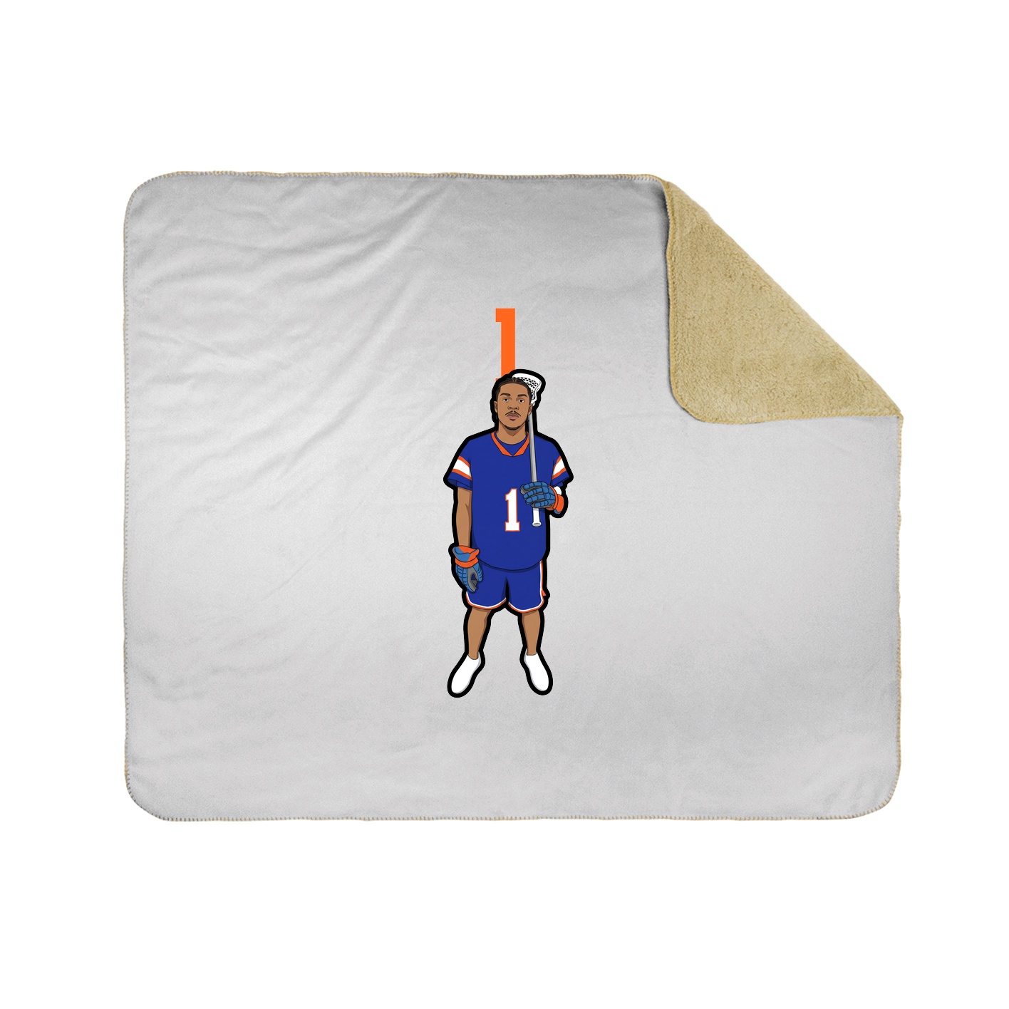 Throw Blanket — Number Top in White