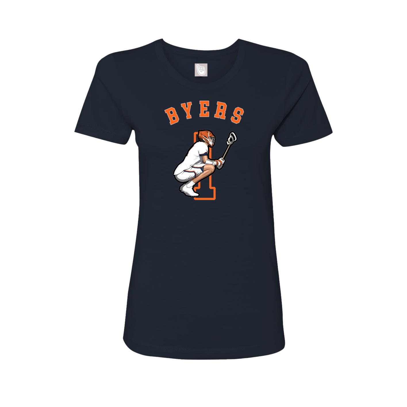Fitted Women's Tee — Shirsey Arch in Navy