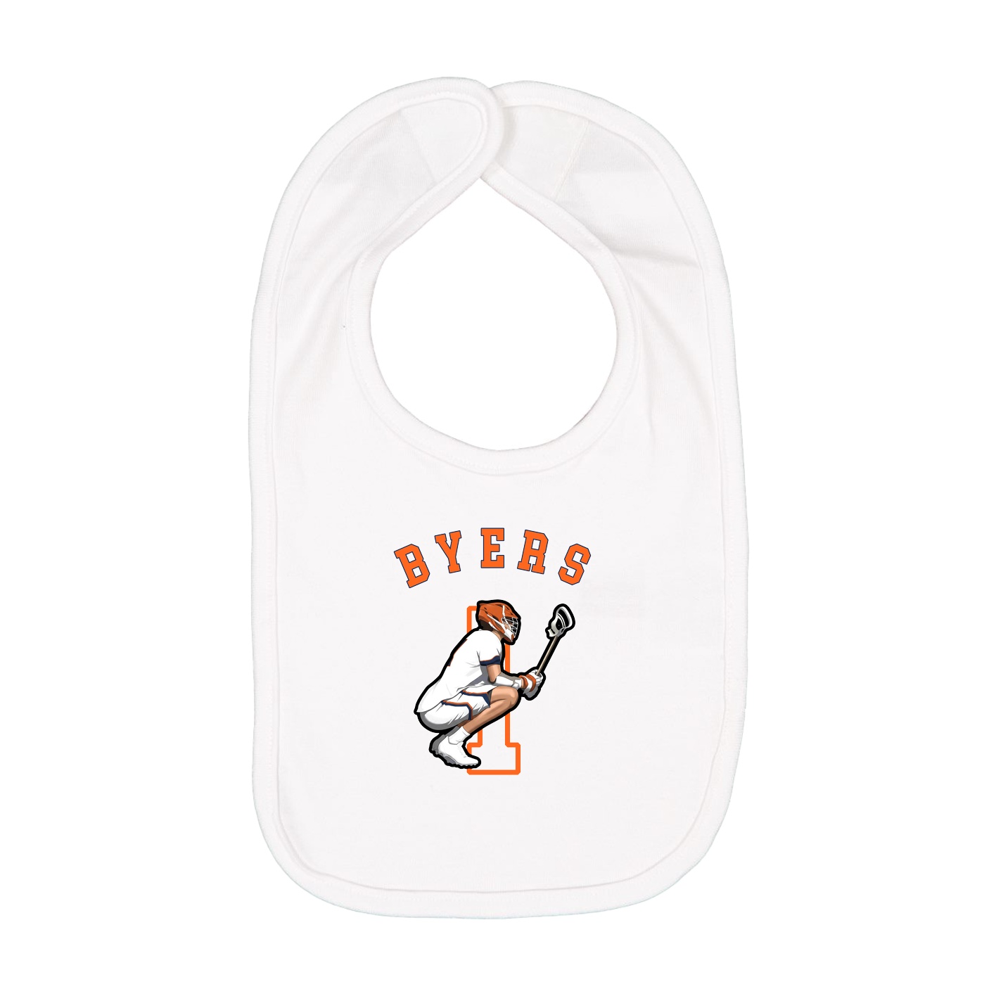 Infant Bib — Shirsey Arch in White