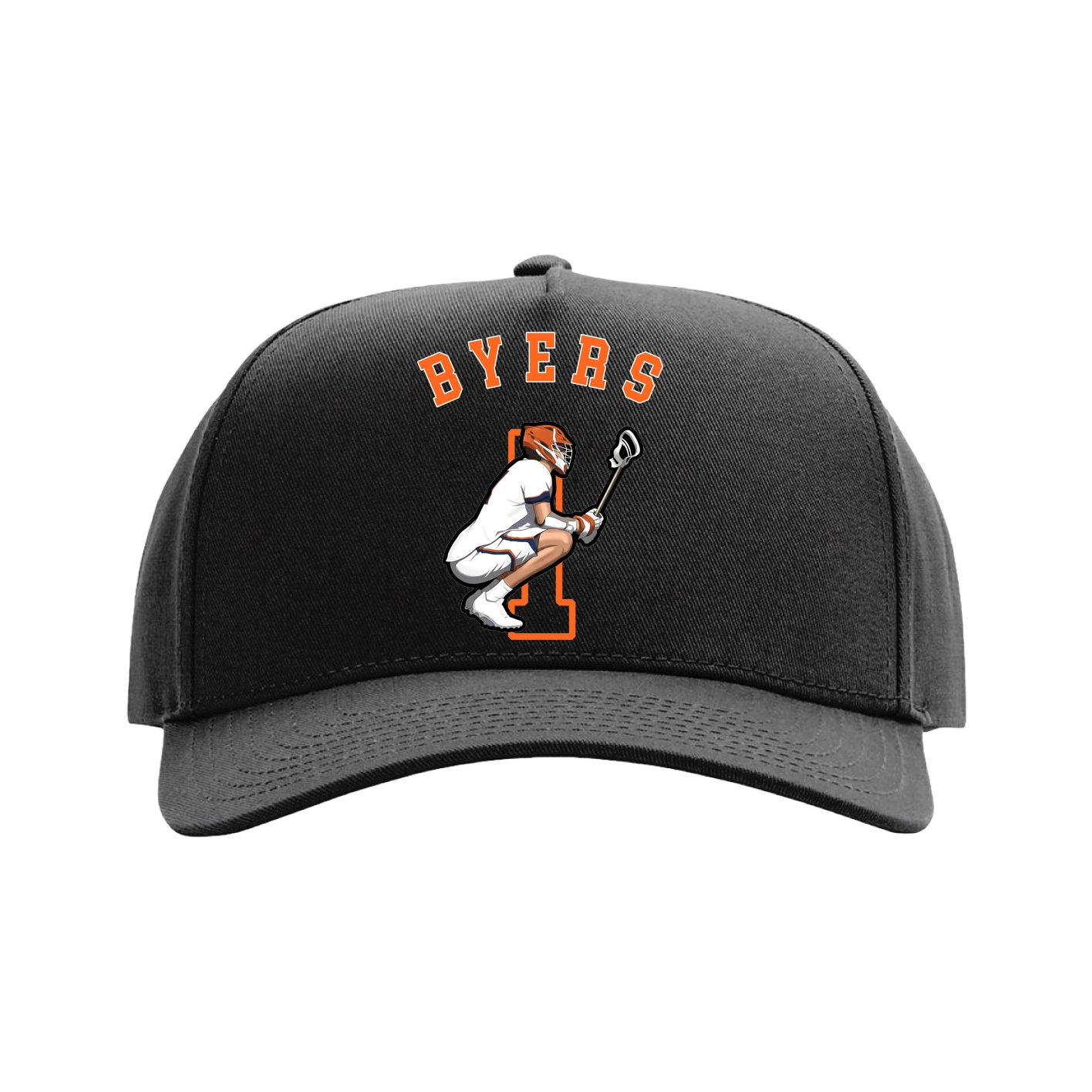 Full Fabric Five-Panel Champ Cap — Shirsey Arch in Black