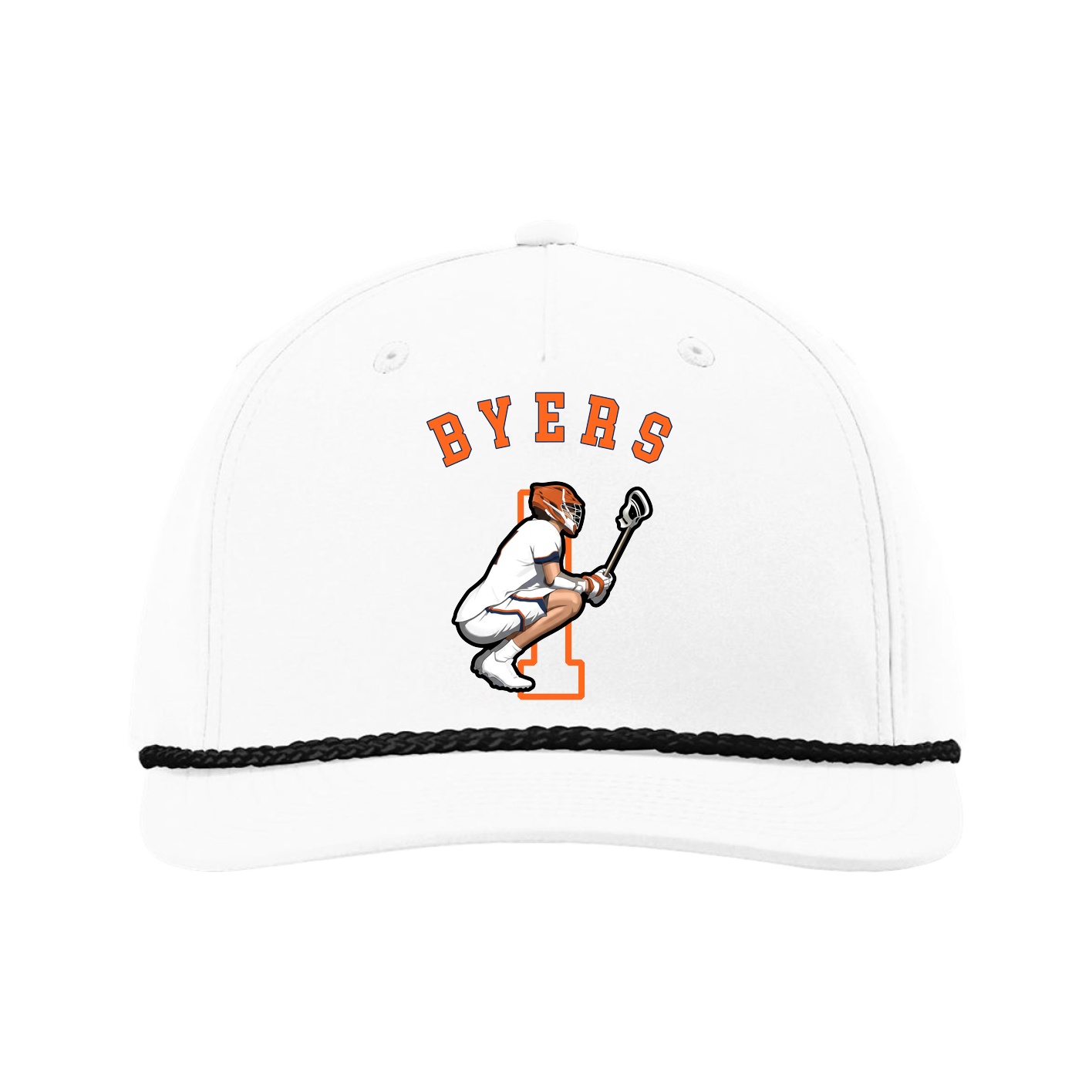 Five-Panel Classic Rope Cap — Shirsey Arch in White