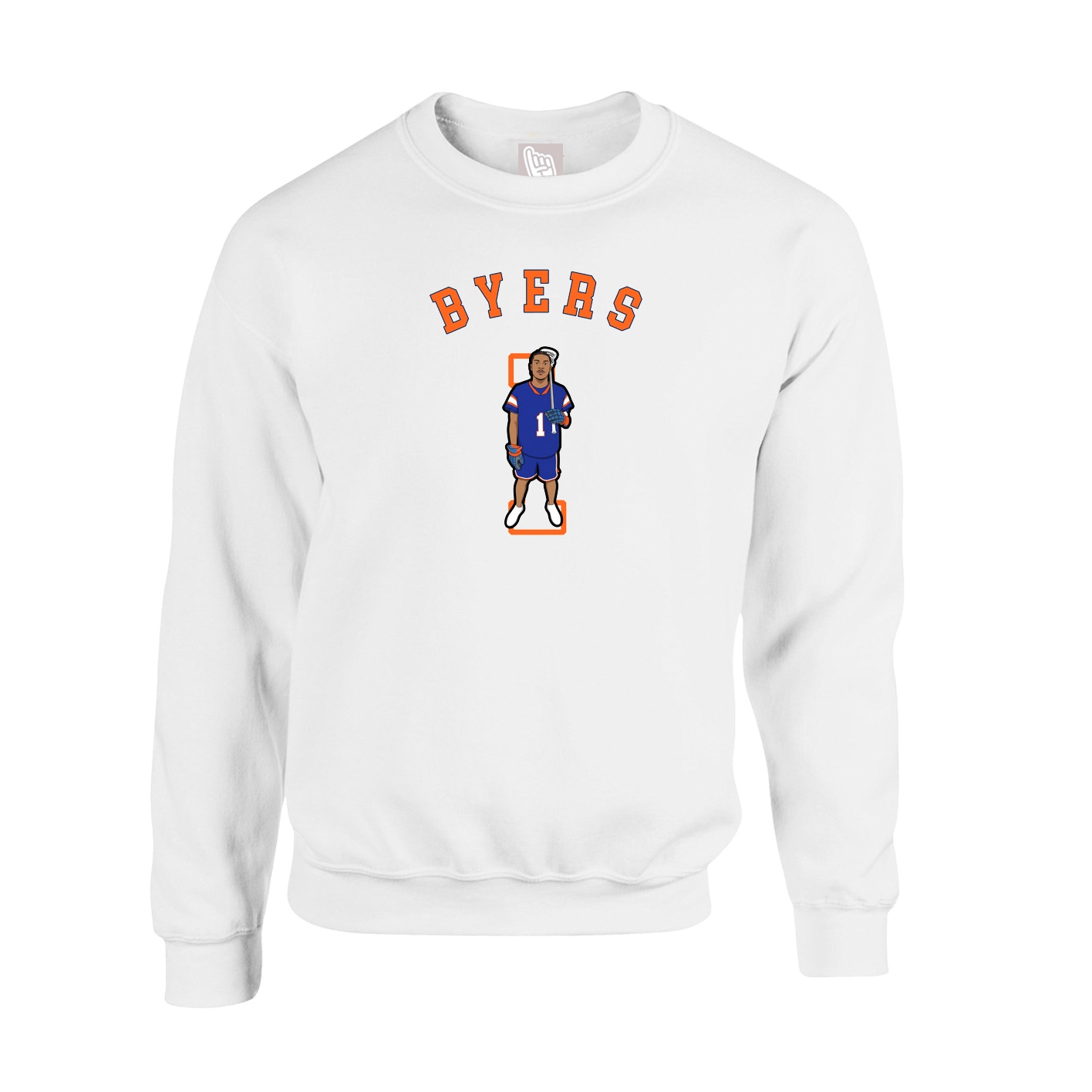Fleece Crew — Shirsey Arch in White