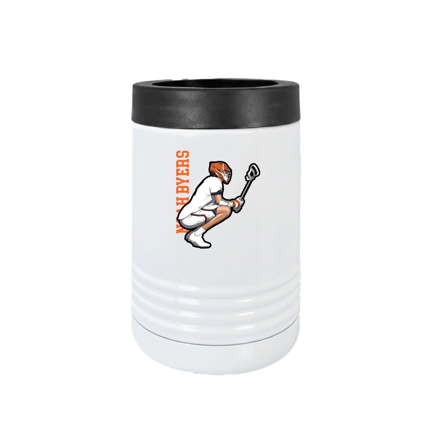 Beverage Holder — Name Vertical in White
