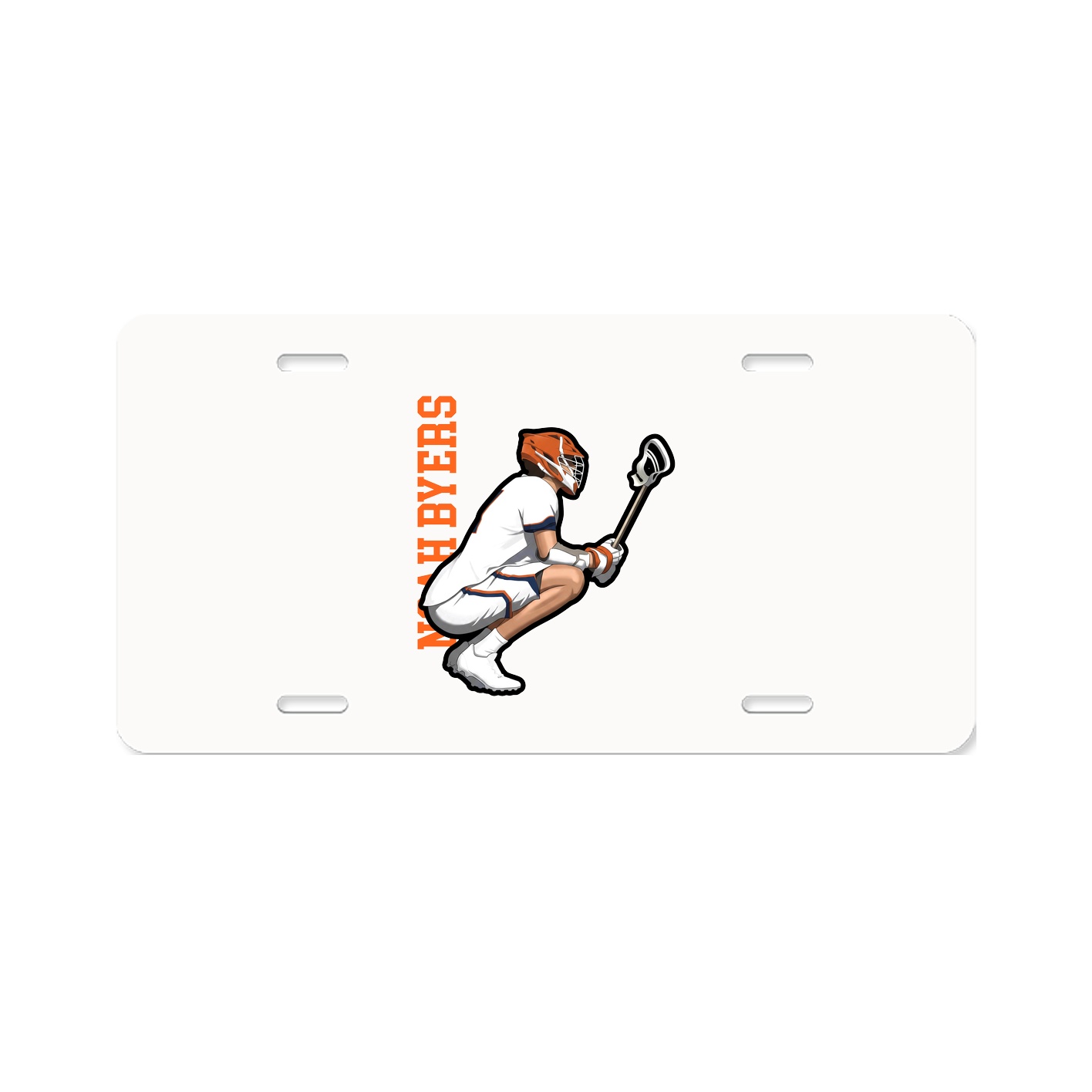 License Plate — Name Vertical in Classic