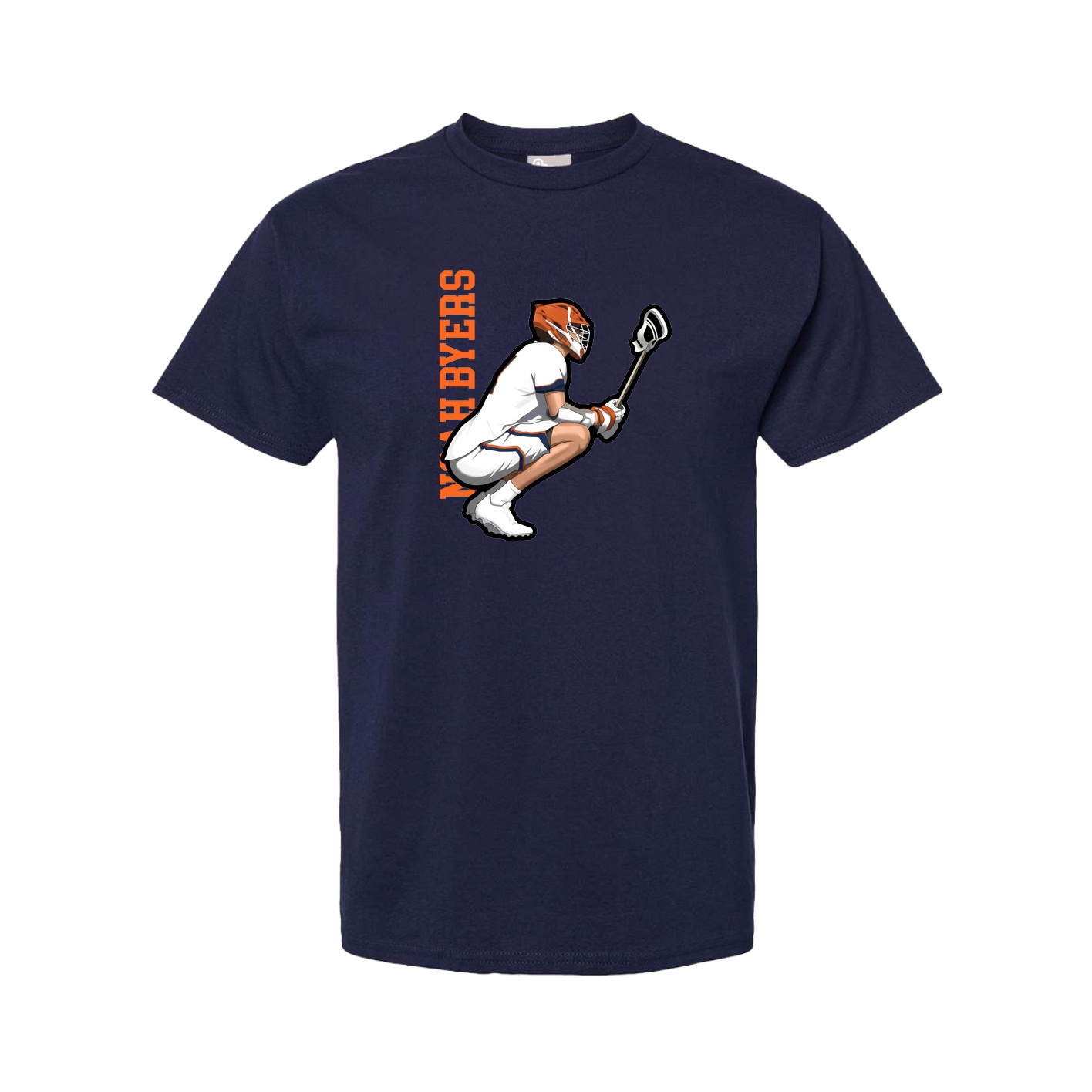 Youth Tee — Name Vertical in Navy