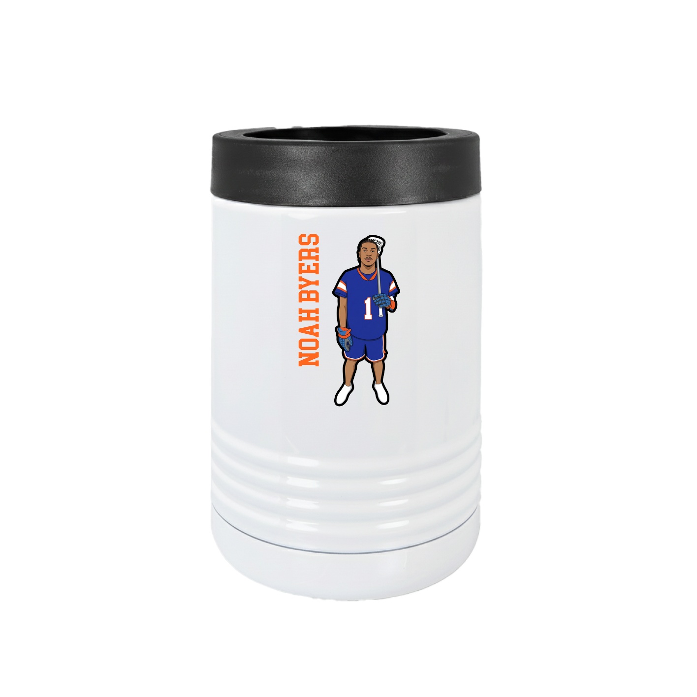 Beverage Holder — Name Vertical in White